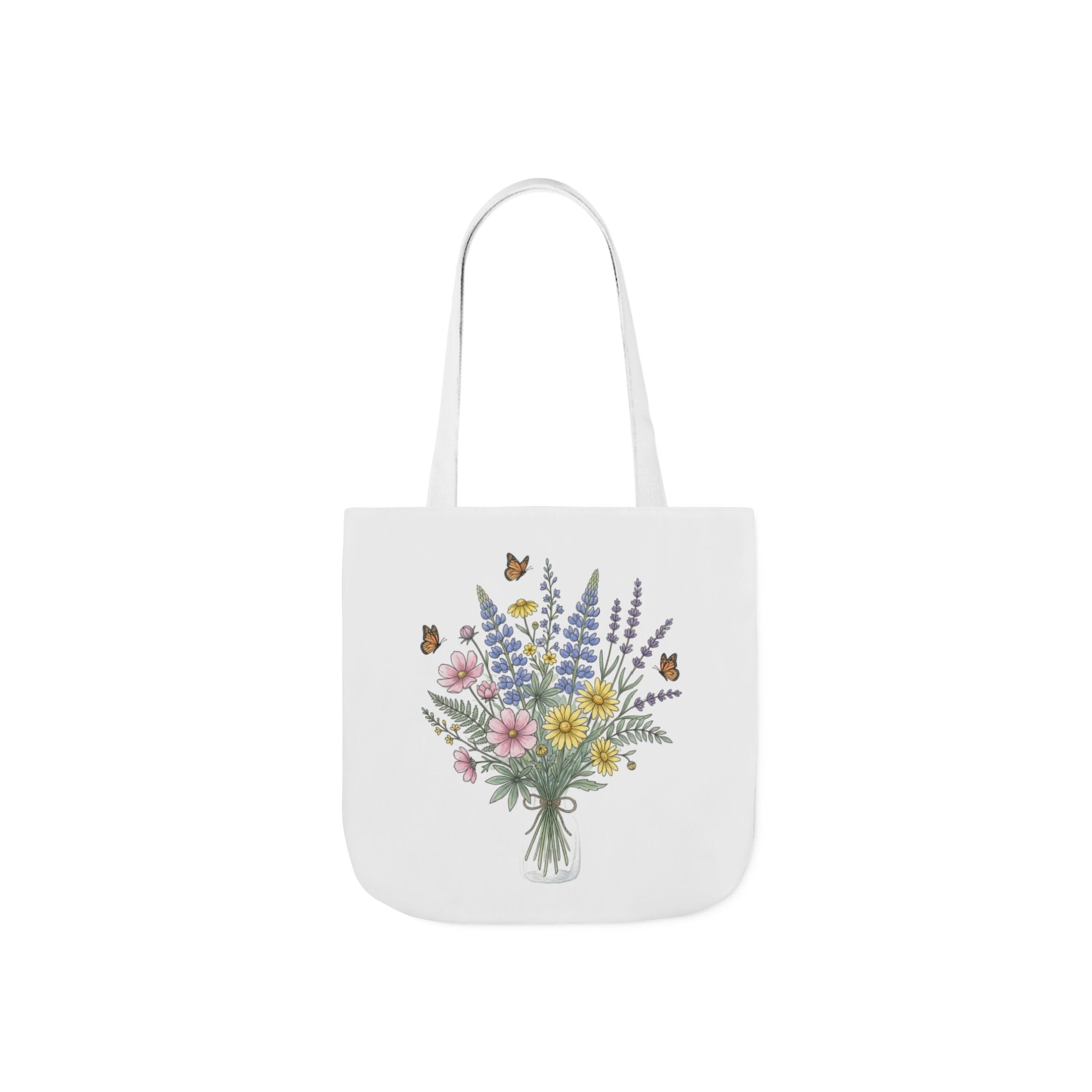Floral Bouquet Canvas Tote