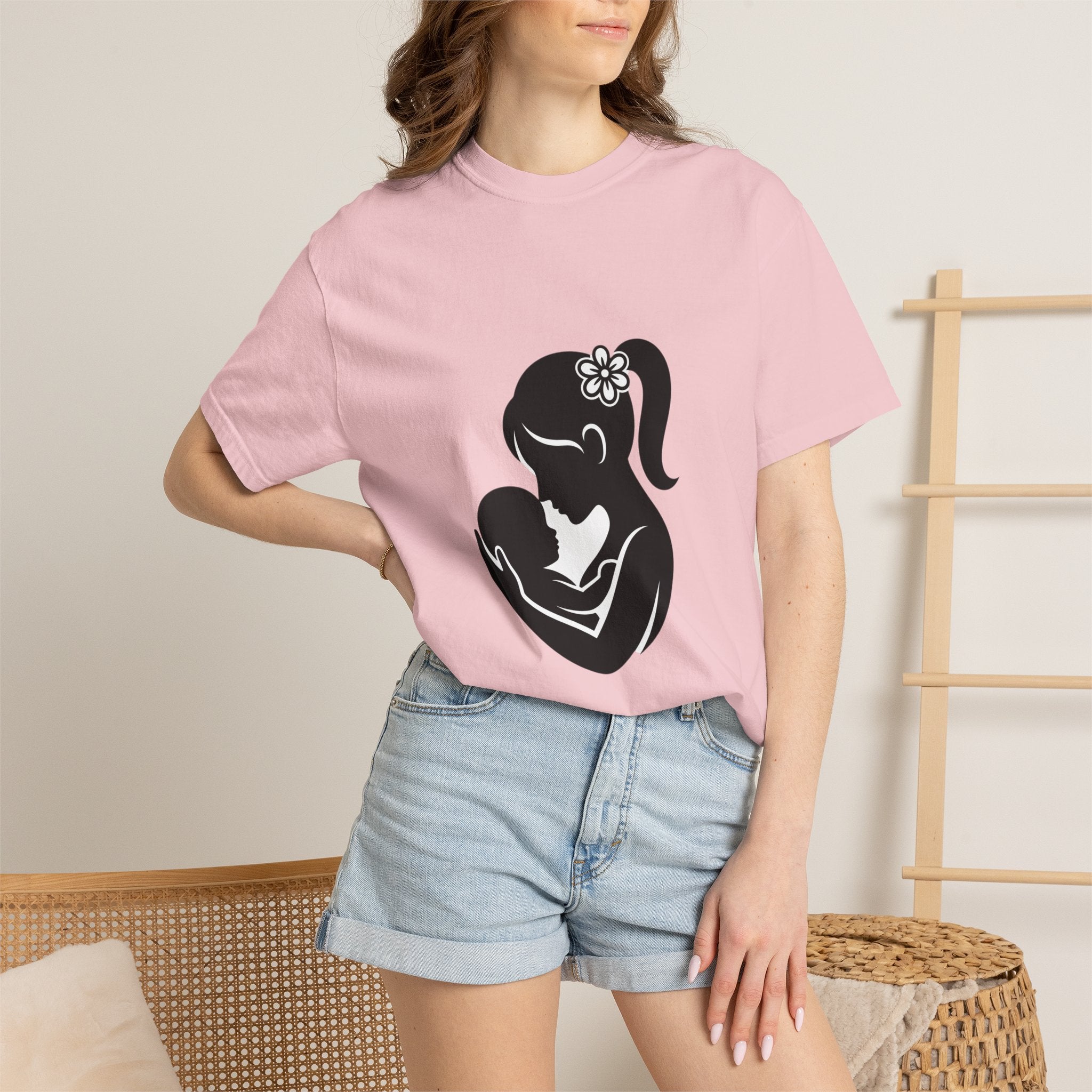 Mom and Baby Silhouette T-Shirt — Nursing & New Mom Gift