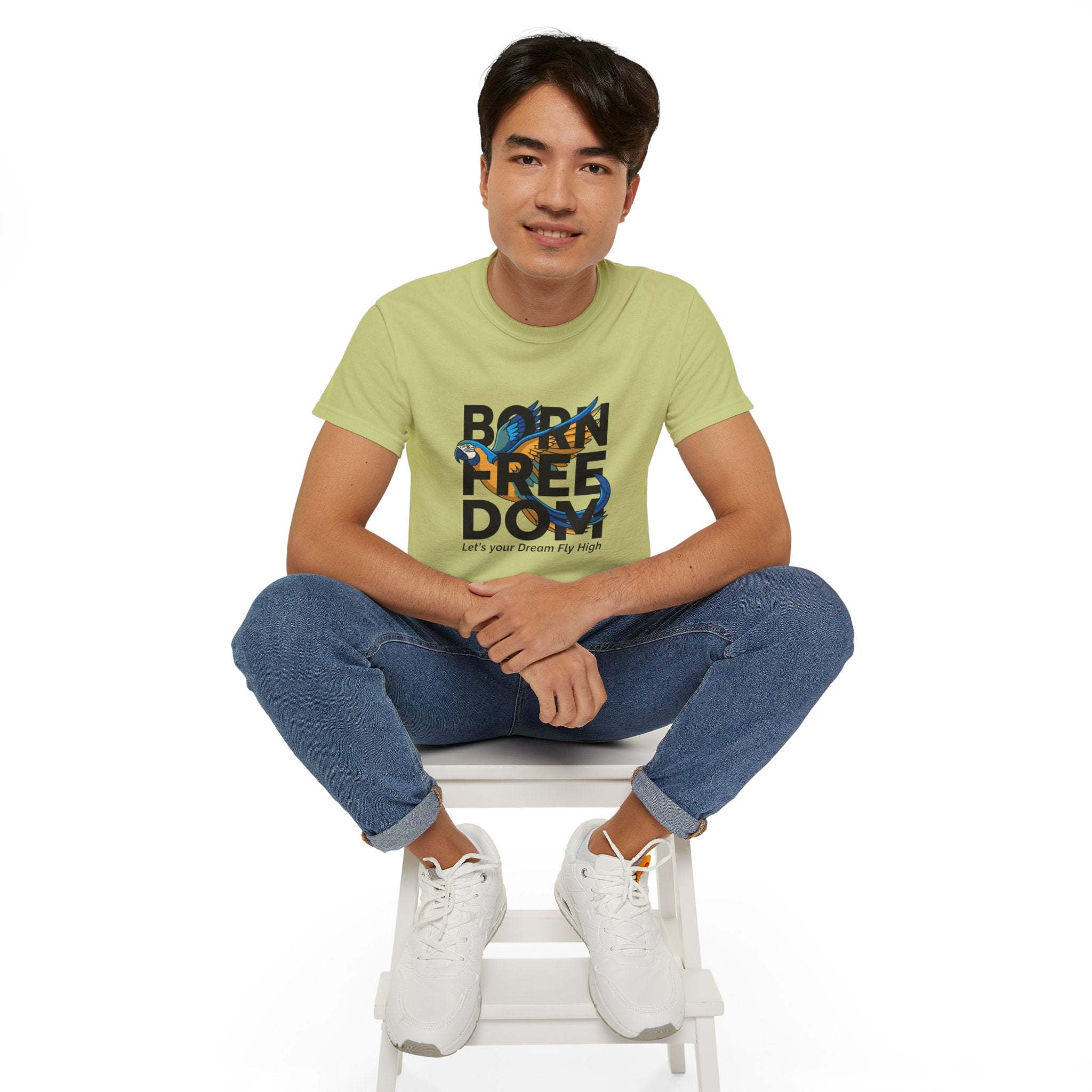 Eagle Graphic "Let’s Your Dream Fly High" Inspirational Tee