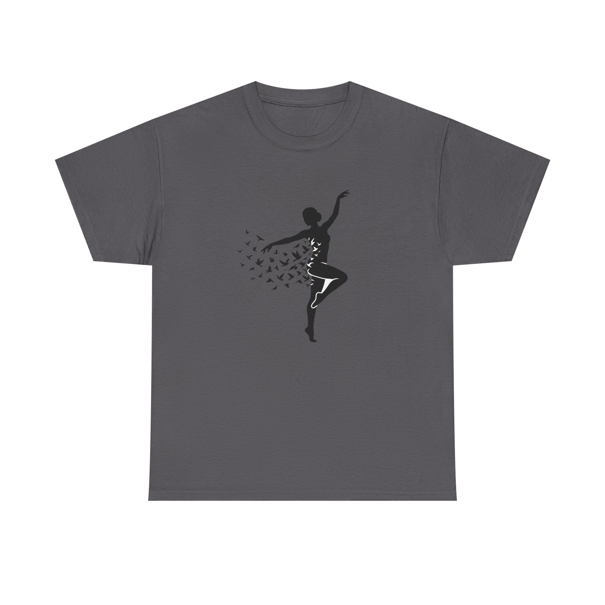 Ballerina Silhouette Tee — Dancer with Butterfly Motif