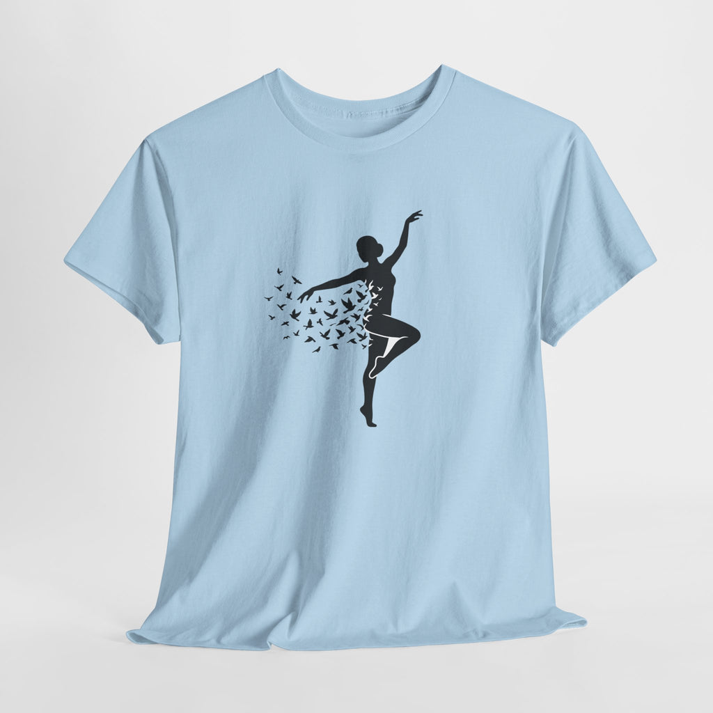 Ballerina Silhouette Tee — Dancer with Butterfly Motif