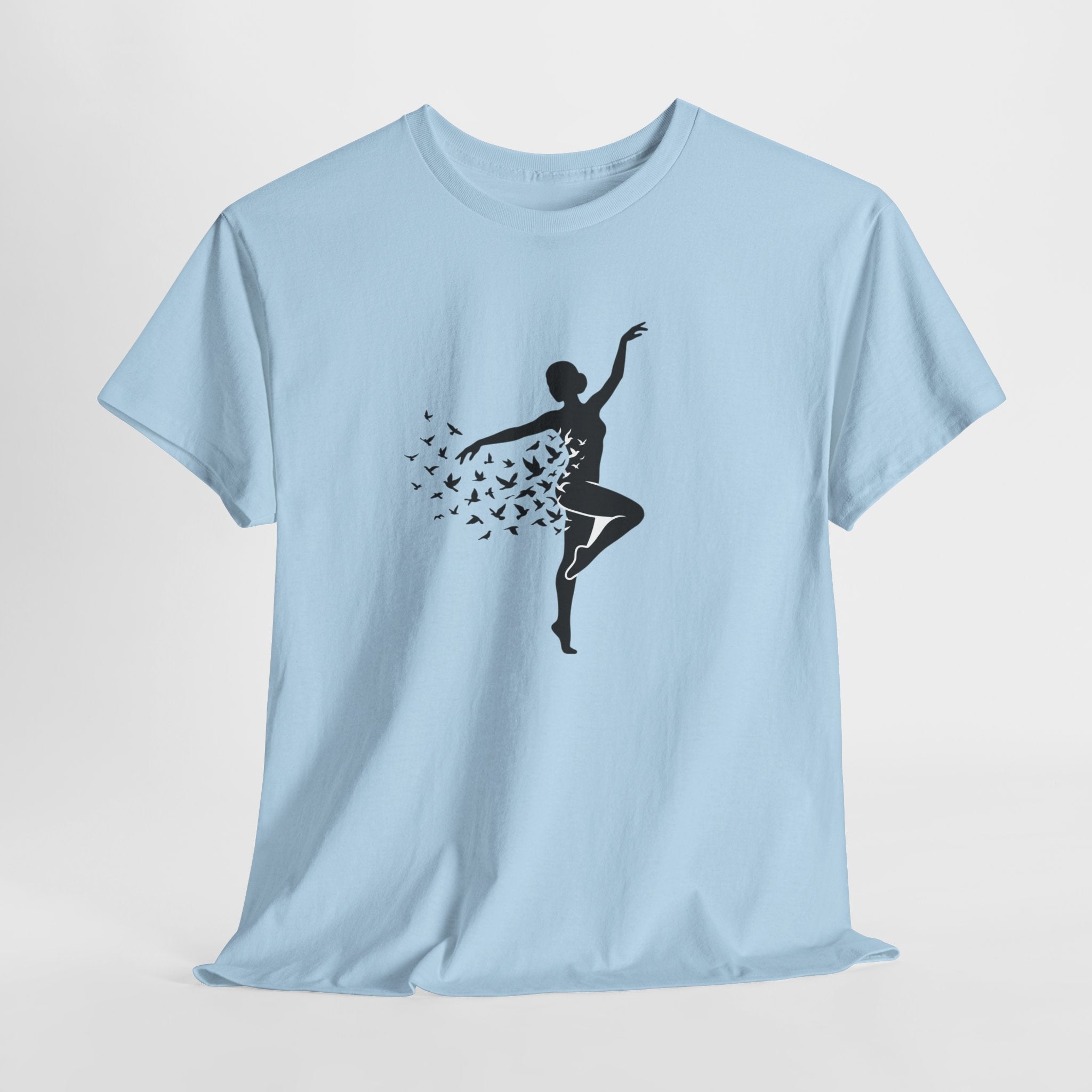 Ballerina Silhouette Tee — Dancer with Butterfly Motif