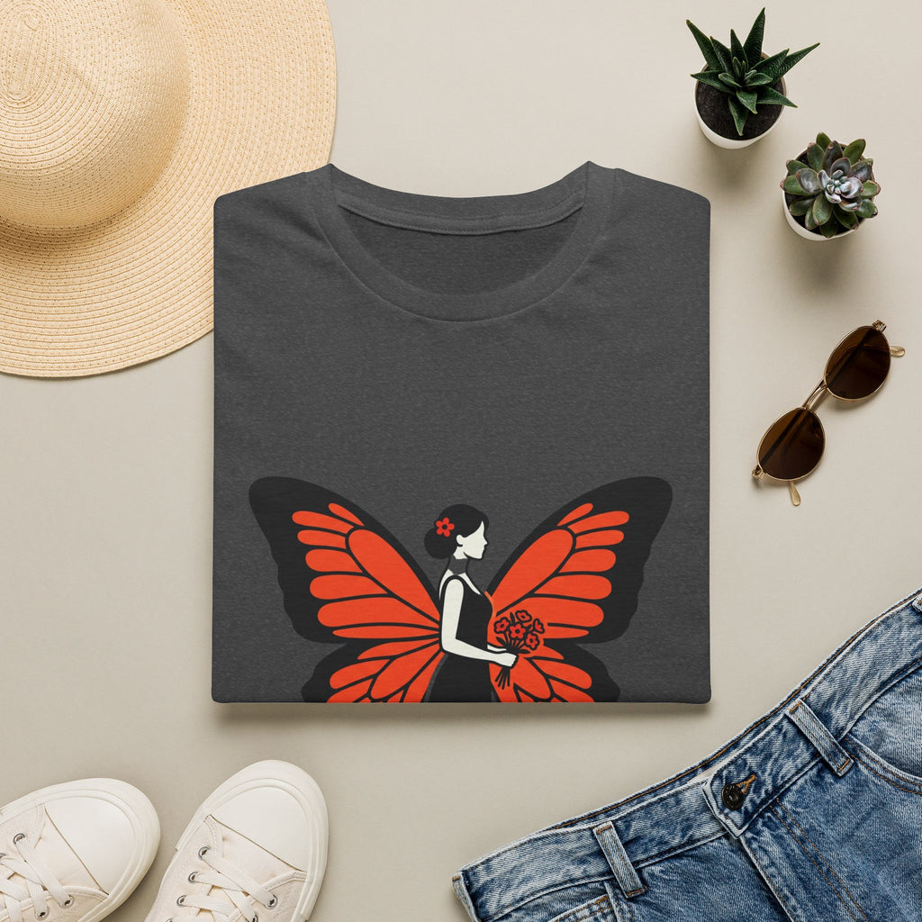 Butterfly Bride T-Shirt — Floral Butterfly Woman Graphic Tee