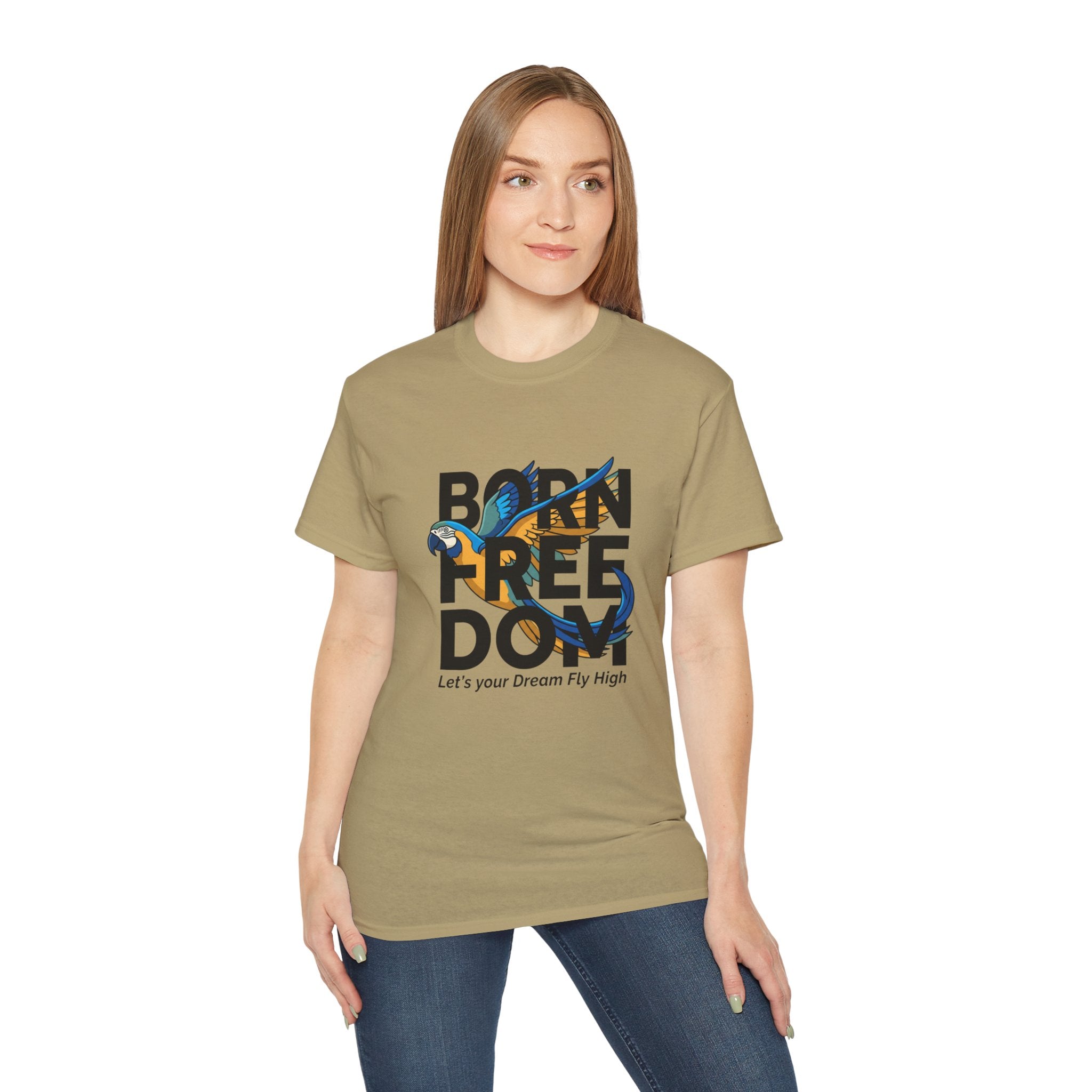 Eagle Graphic "Let’s Your Dream Fly High" Inspirational Tee