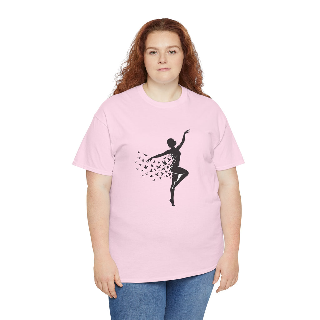 Ballerina Silhouette Tee — Dancer with Butterfly Motif