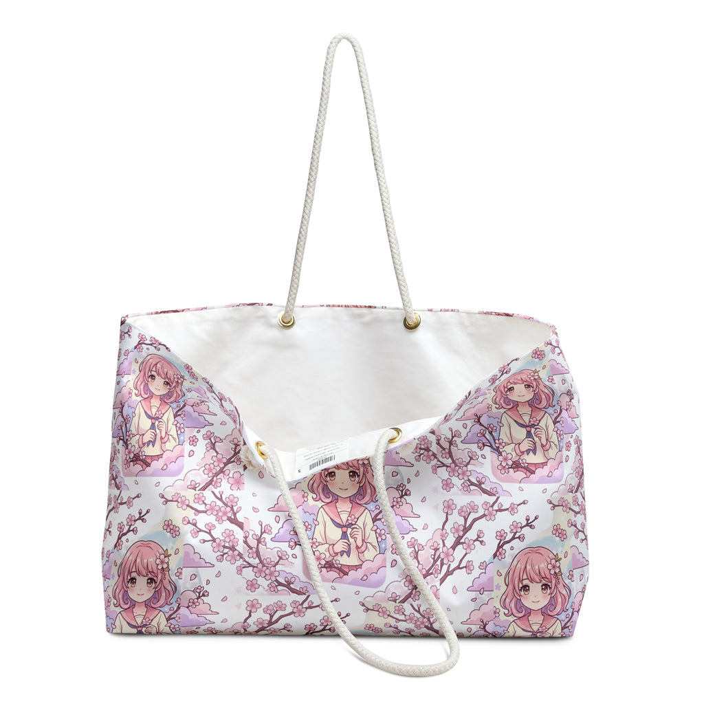 Floral Girl Weekender Bag — Cute Female Flower Design