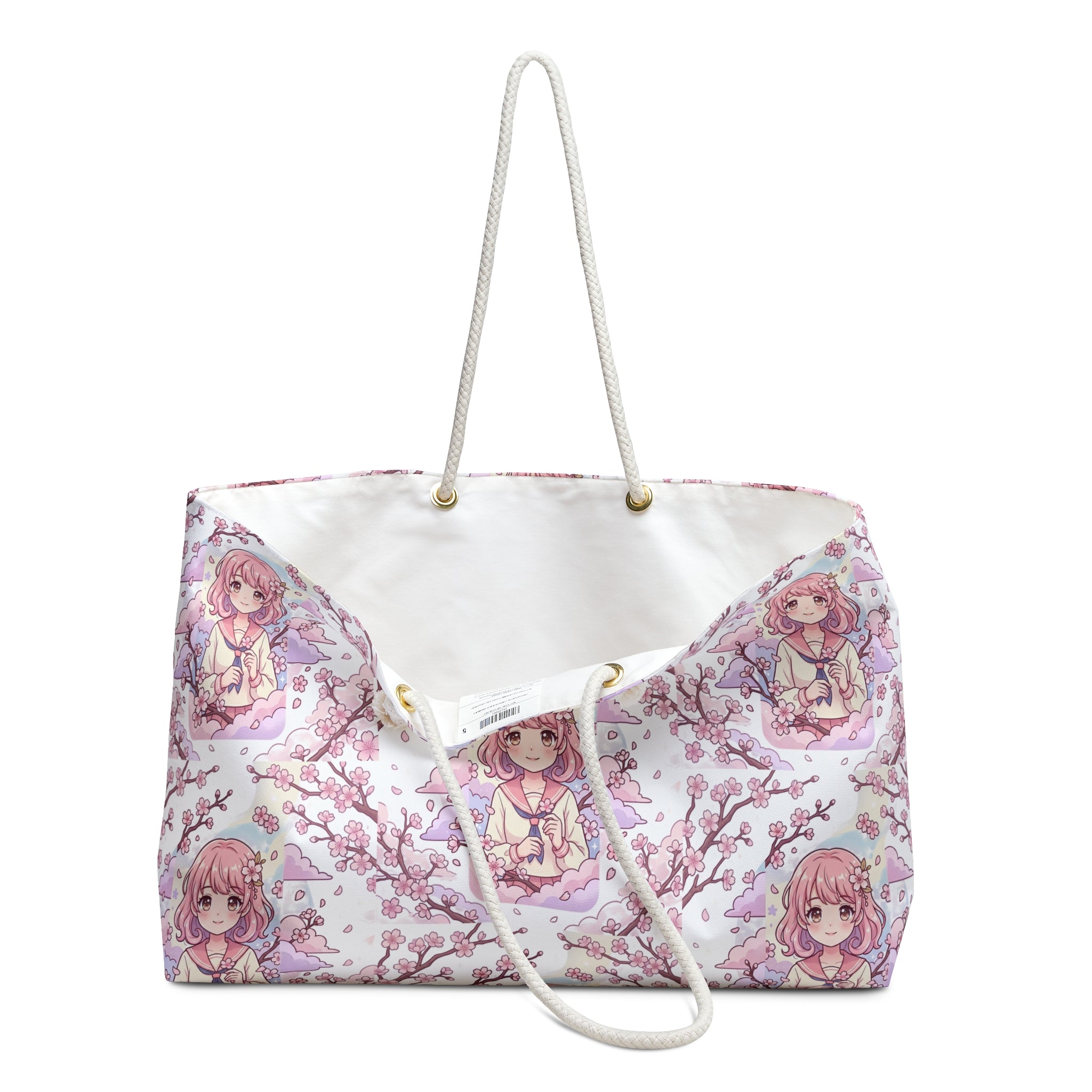 Floral Girl Weekender Bag — Cute Female Flower Design