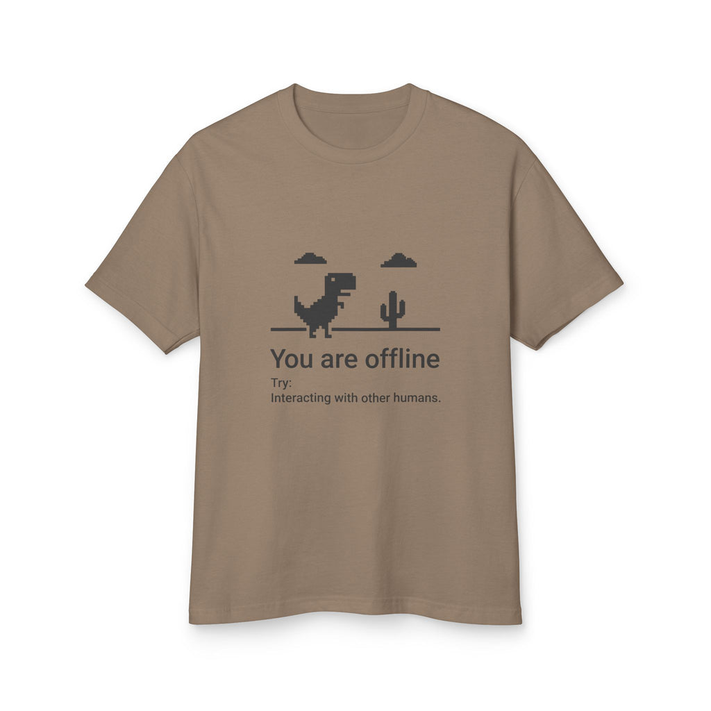 You Are Offline T‑Shirt — Retro Dinosaur Offline Mode Tee