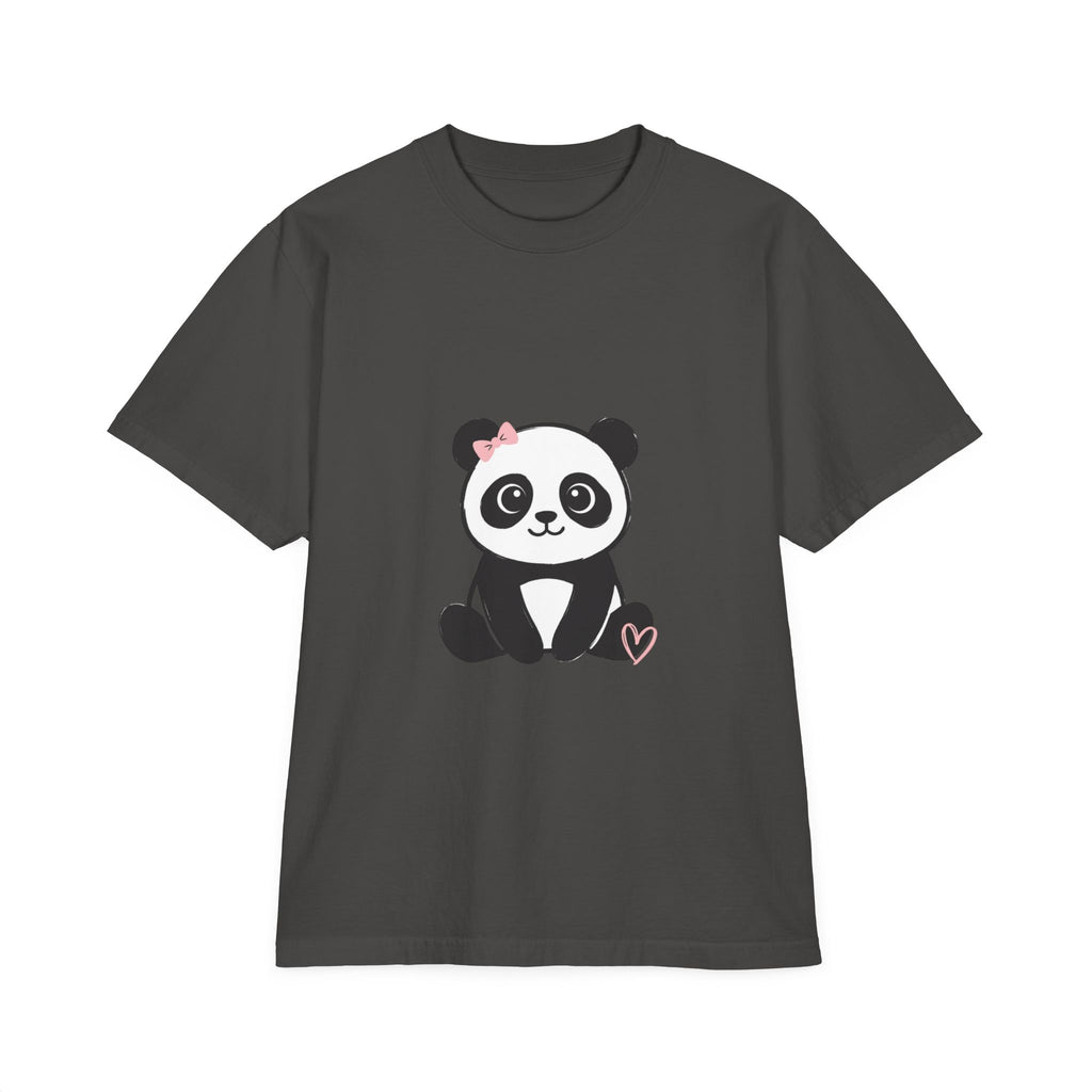 Cute Panda Heart T-Shirt — Adorable Floral Bow Panda Graphic Tee