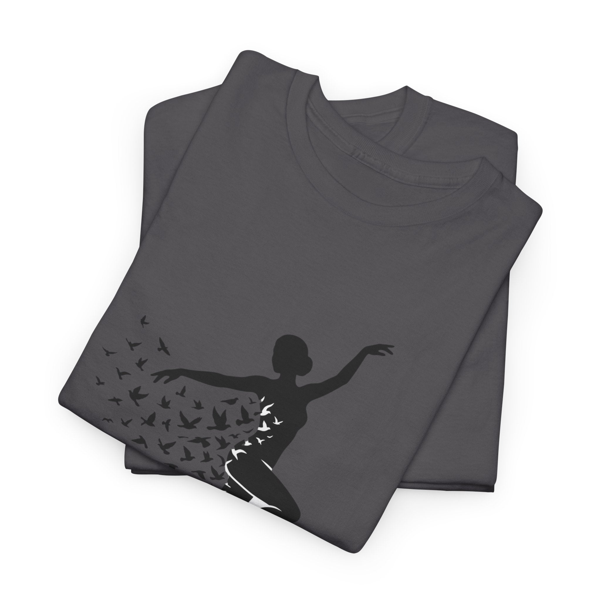 Ballerina Silhouette Tee — Dancer with Butterfly Motif