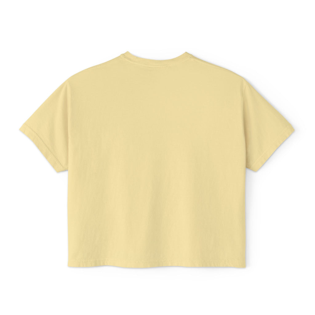 Minimal Pastel 'MOM' Cropped Women's T-Shirt
