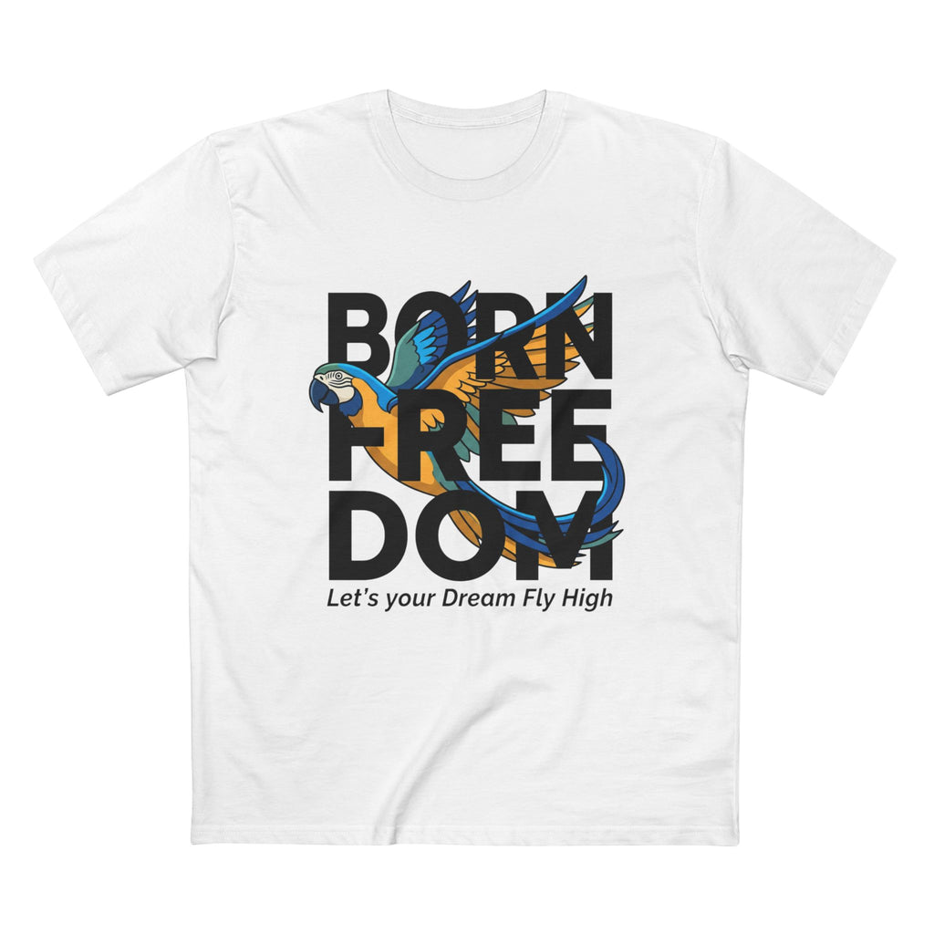 Let's Your Dream Fly High" Parrot Graphic T-Shirt