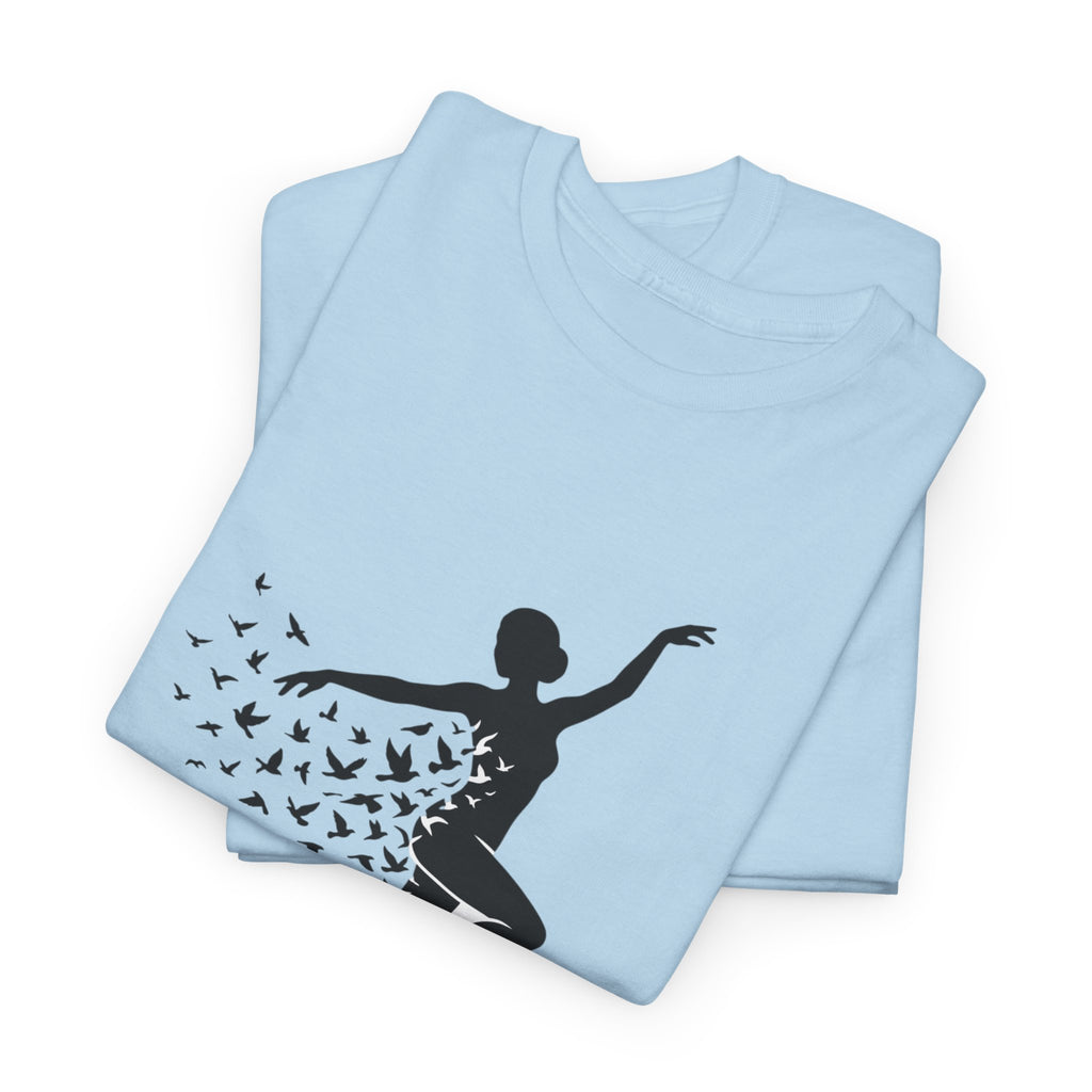Ballerina Silhouette Tee — Dancer with Butterfly Motif