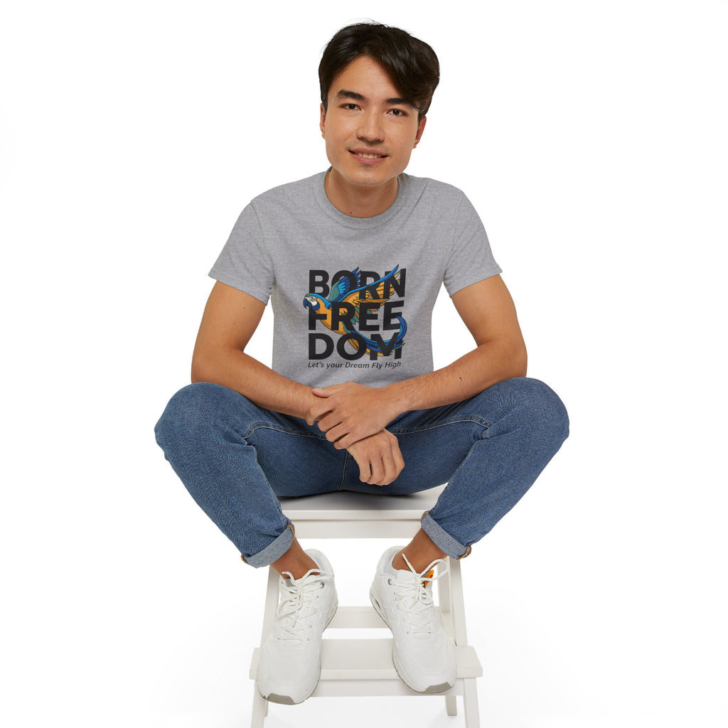 Eagle Graphic "Let’s Your Dream Fly High" Inspirational Tee