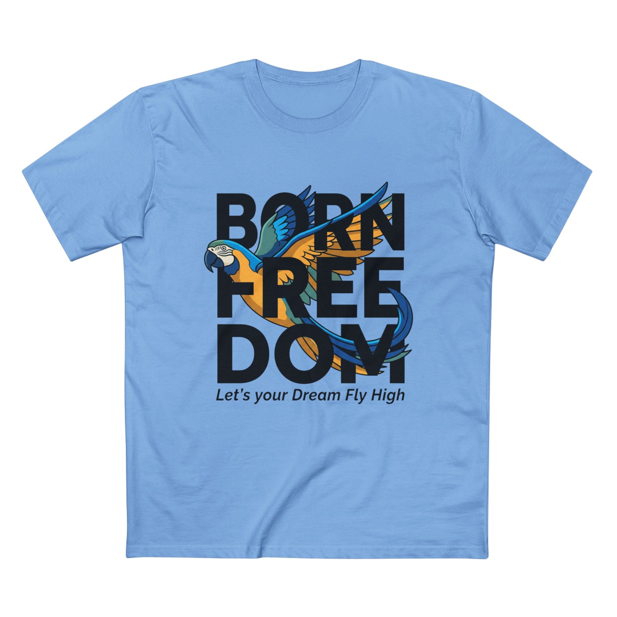 Let's Your Dream Fly High" Parrot Graphic T-Shirt