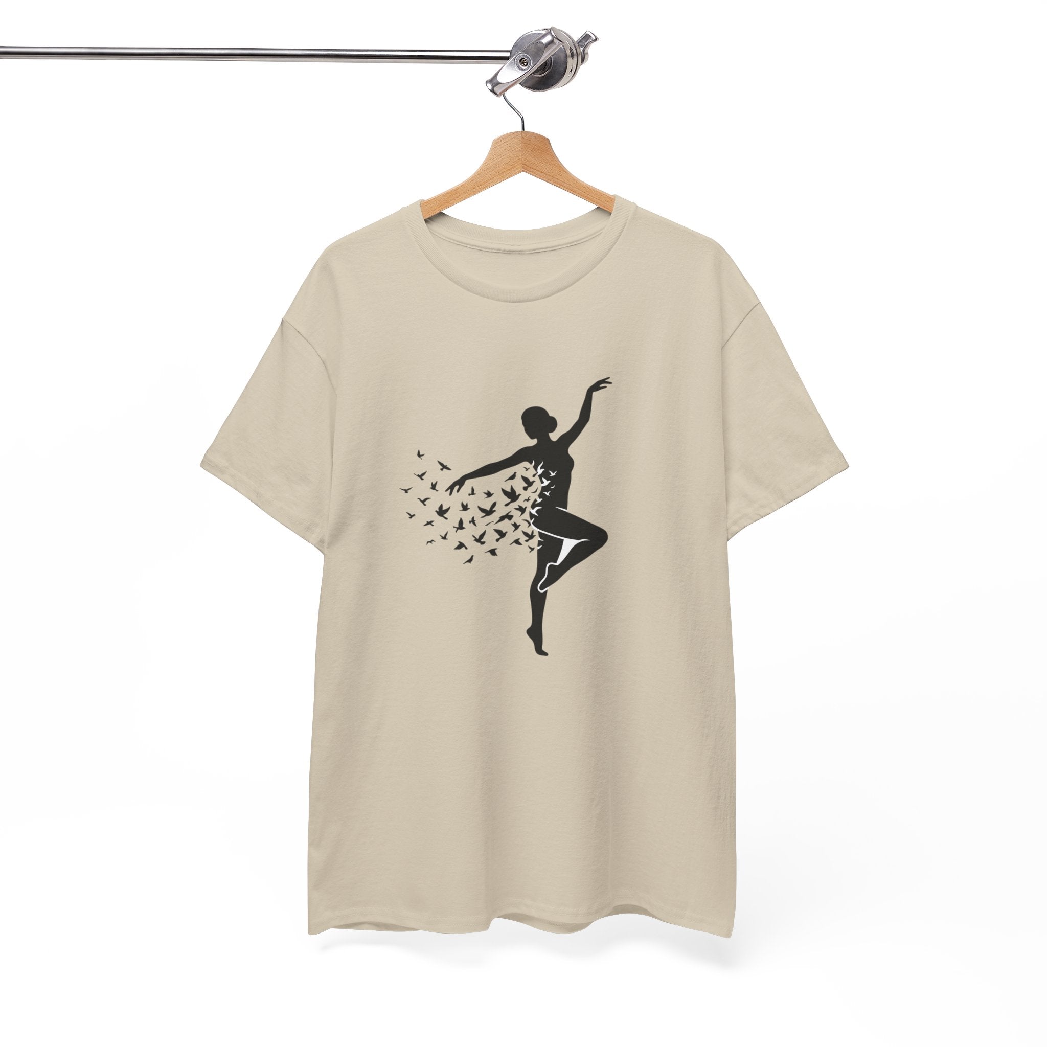 Ballerina Silhouette Tee — Dancer with Butterfly Motif