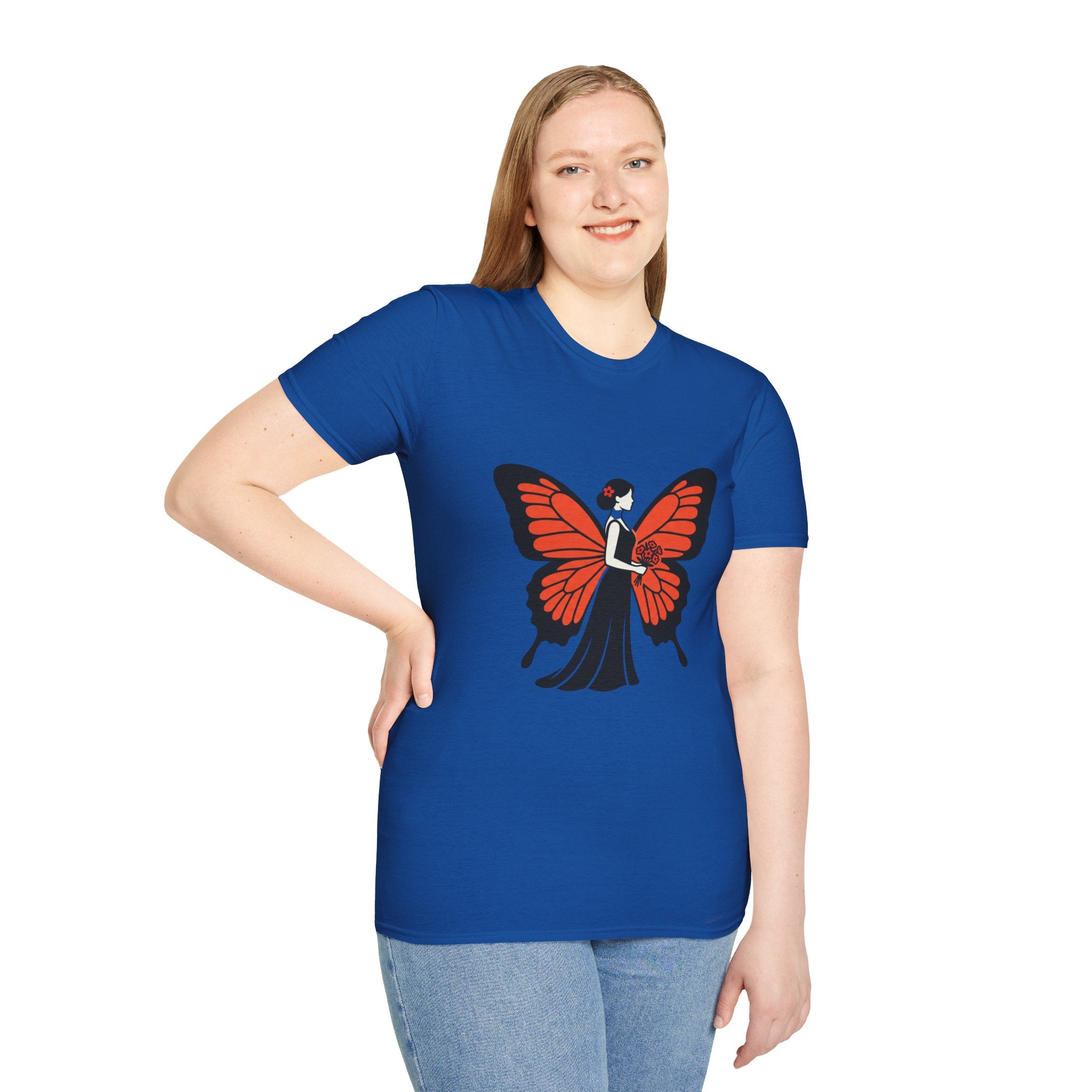 Butterfly Bride T-Shirt — Floral Butterfly Woman Graphic Tee