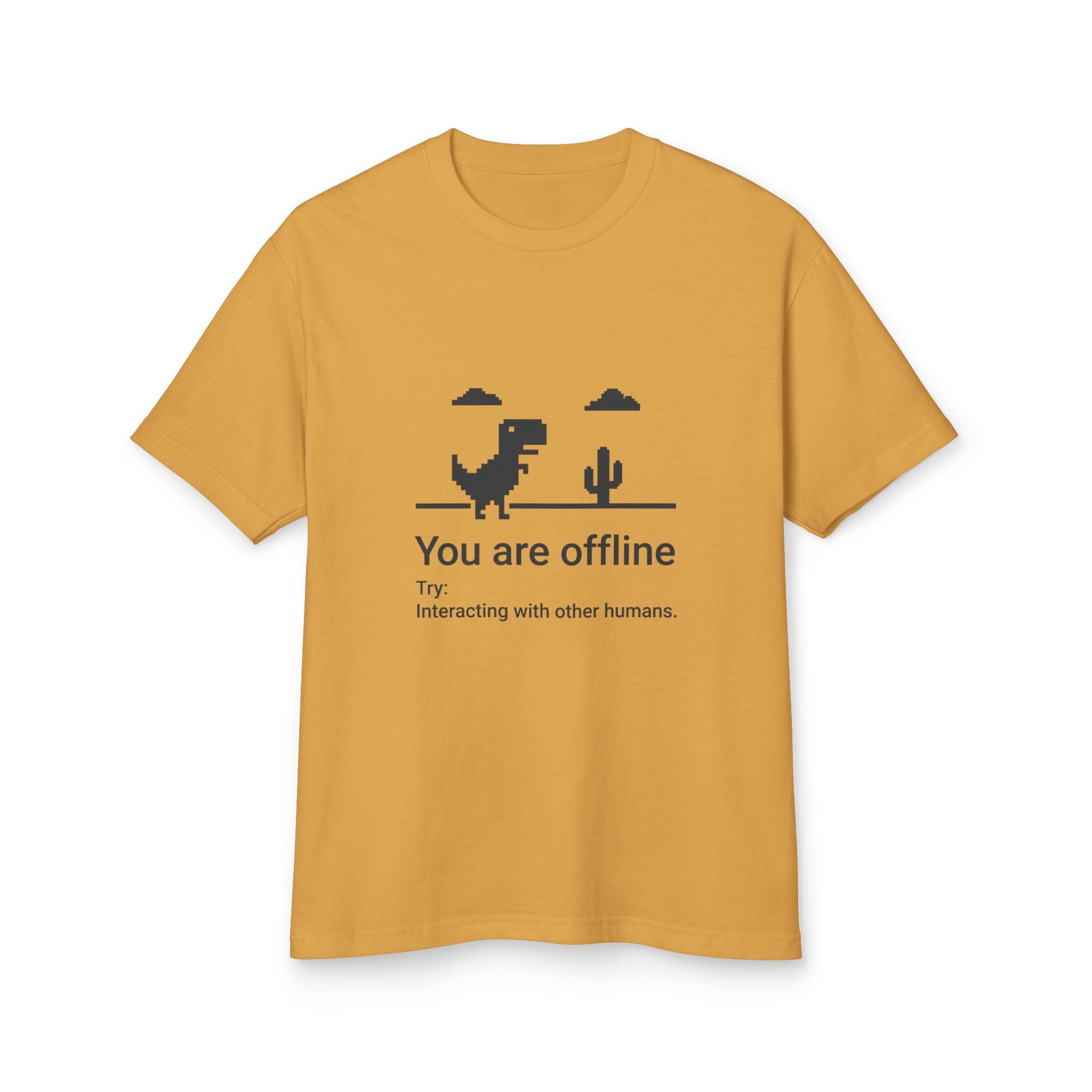 You Are Offline T‑Shirt — Retro Dinosaur Offline Mode Tee