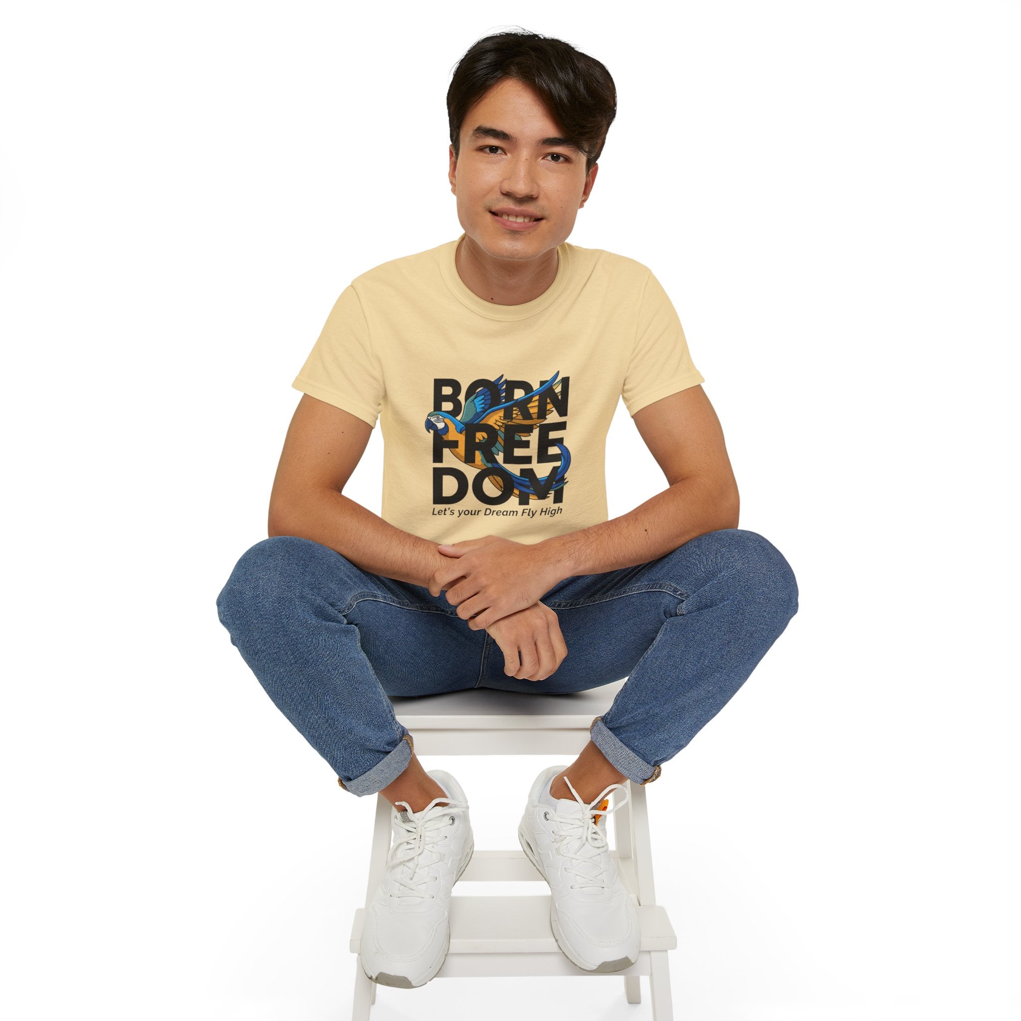 Eagle Graphic "Let’s Your Dream Fly High" Inspirational Tee