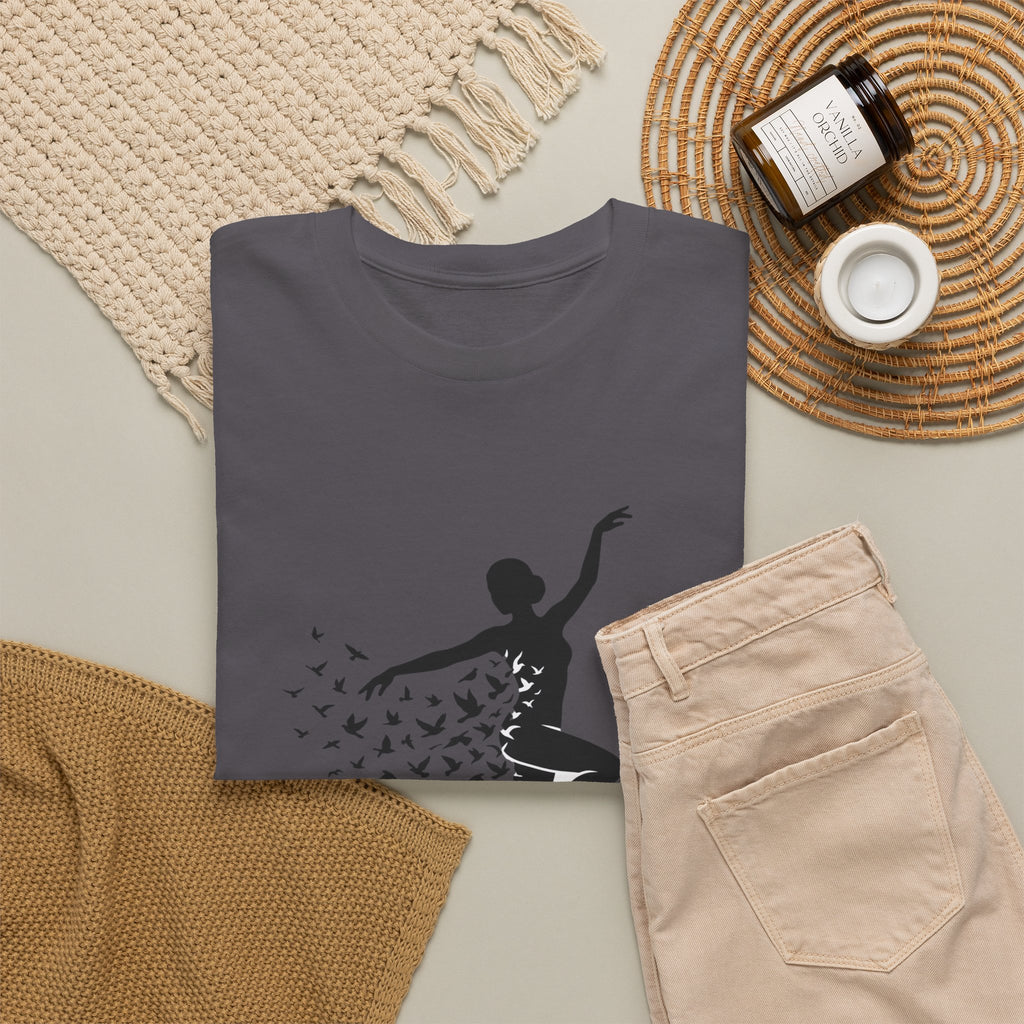 Ballerina Silhouette Tee — Dancer with Butterfly Motif