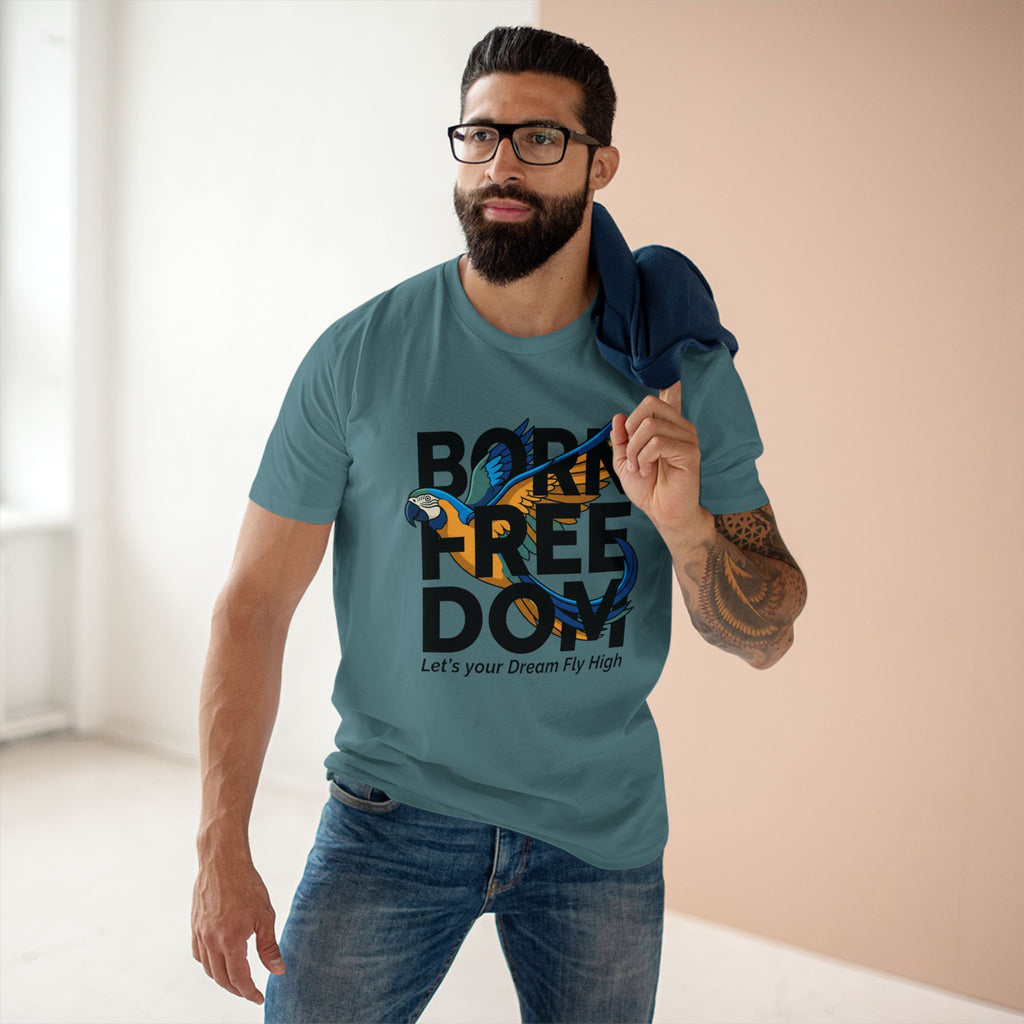 Let's Your Dream Fly High" Parrot Graphic T-Shirt