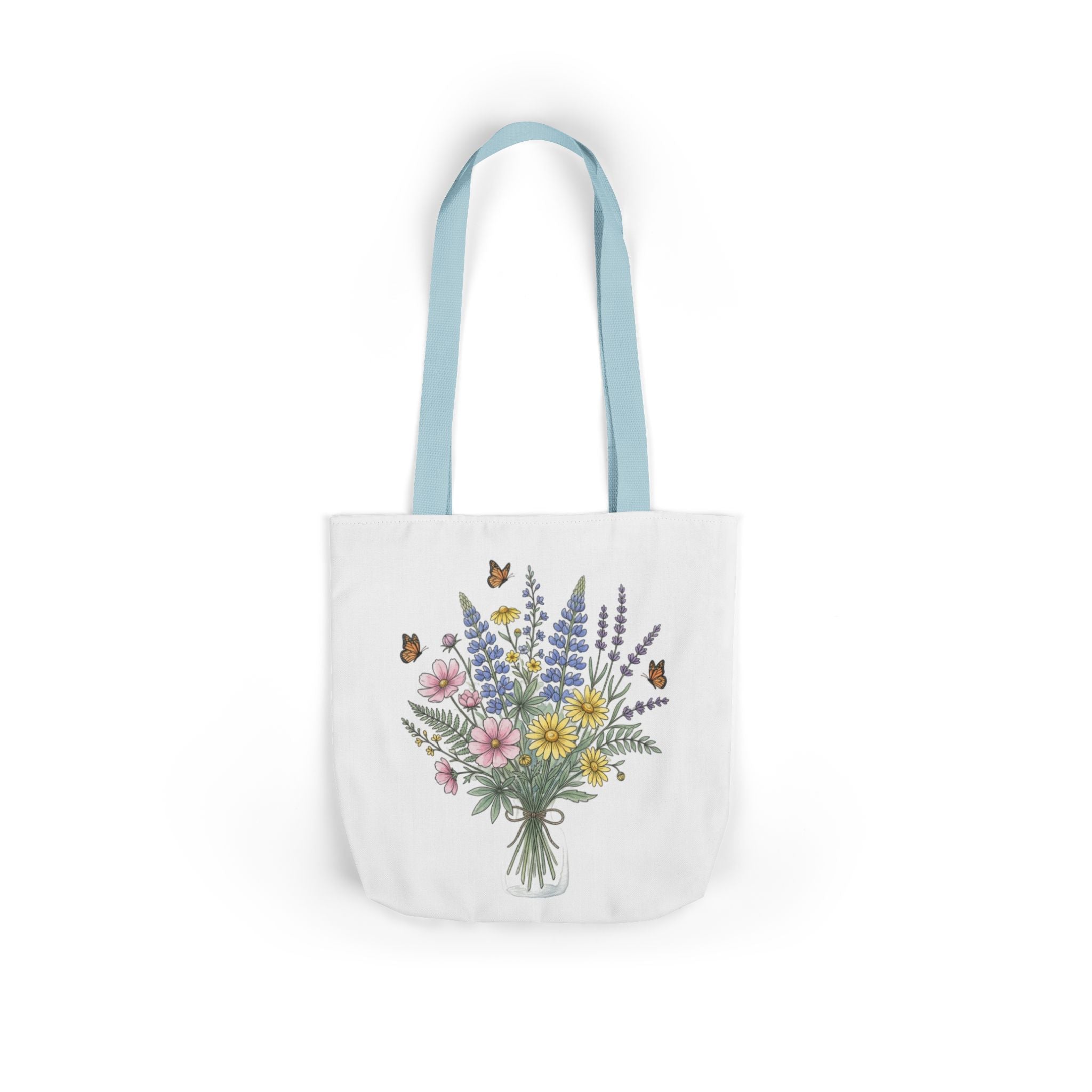 Floral Bouquet Canvas Tote