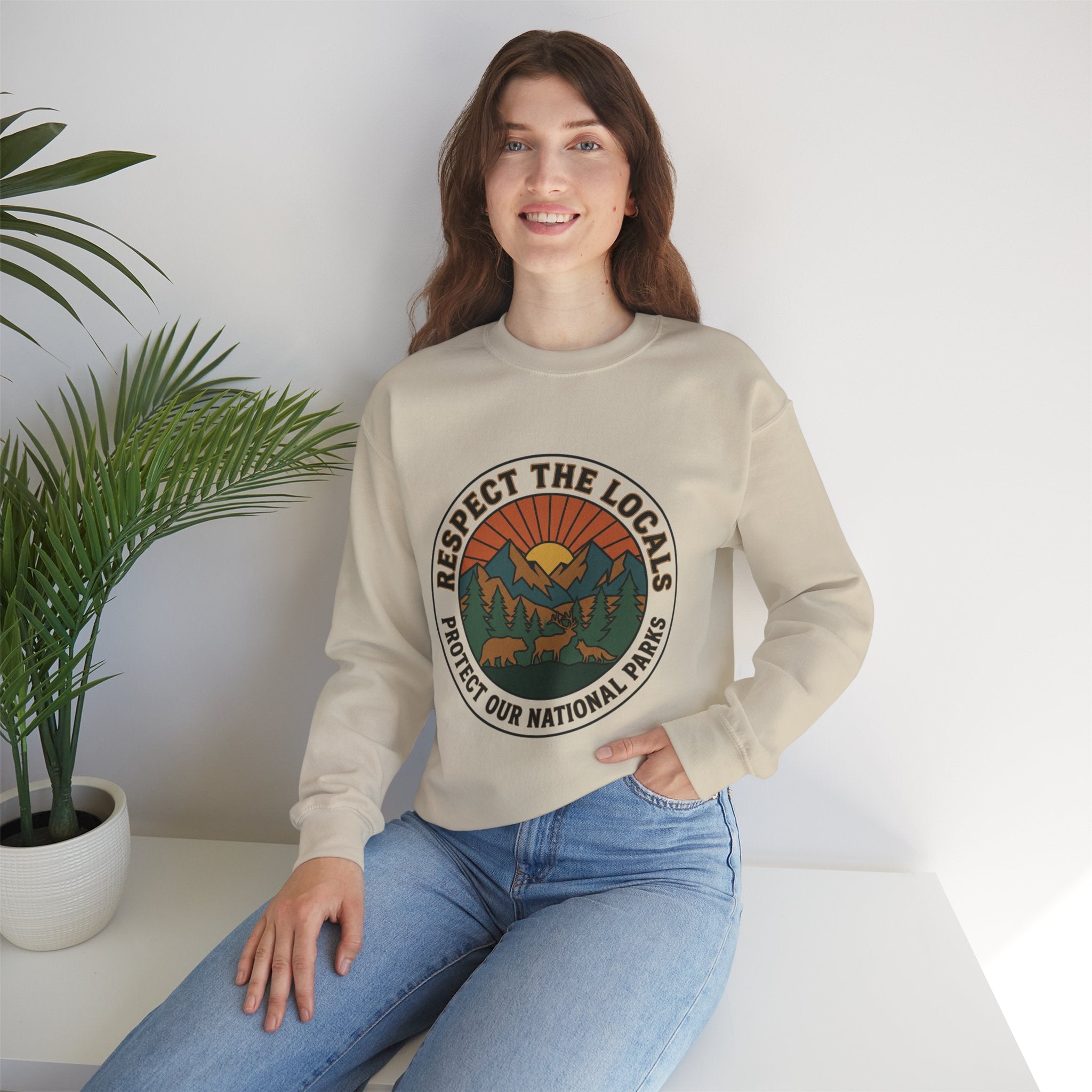 Respect the Locals Patch Crewneck Sweatshirt