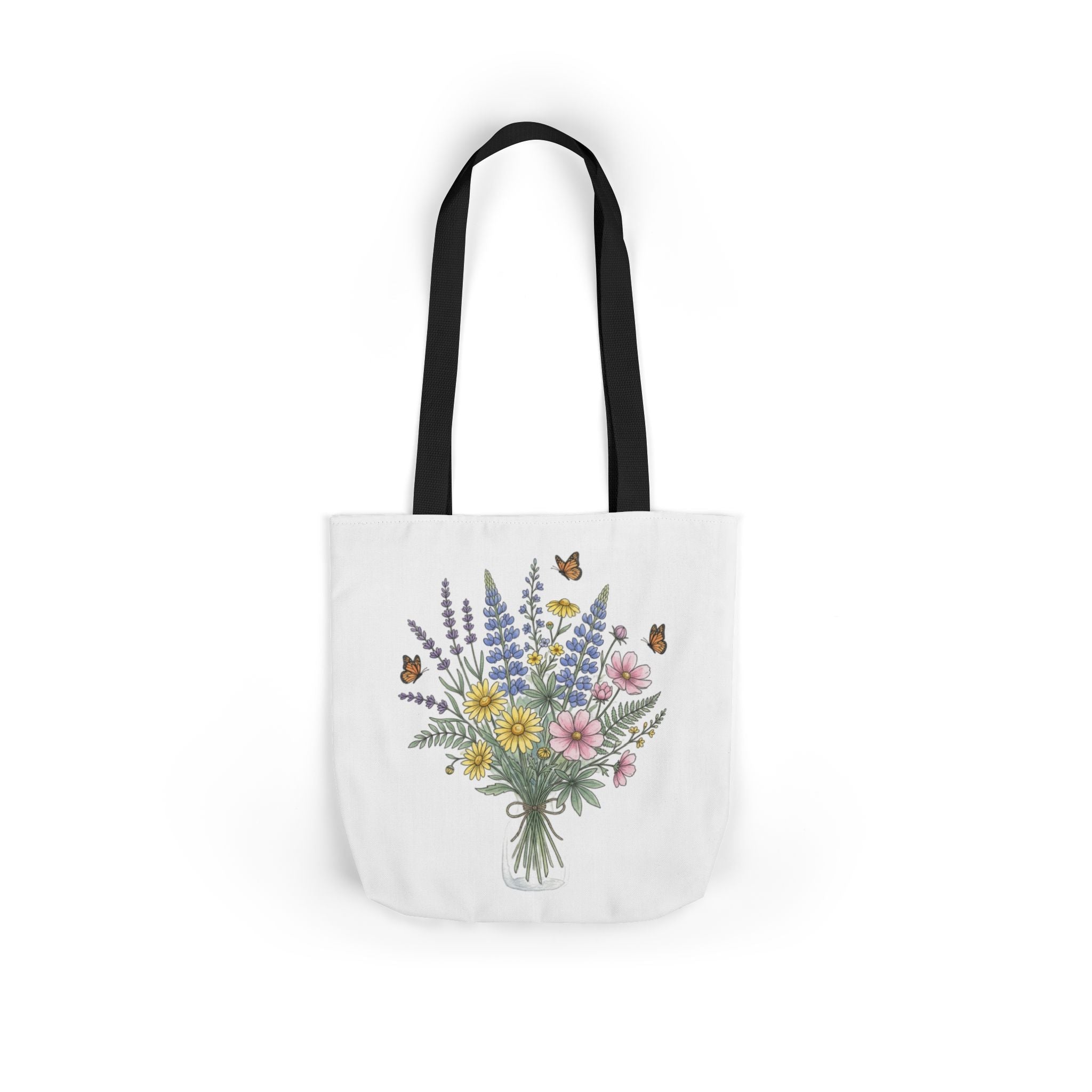 Floral Bouquet Canvas Tote