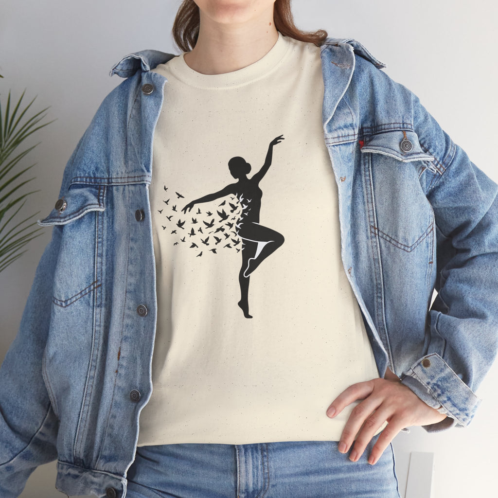 Ballerina Silhouette Tee — Dancer with Butterfly Motif