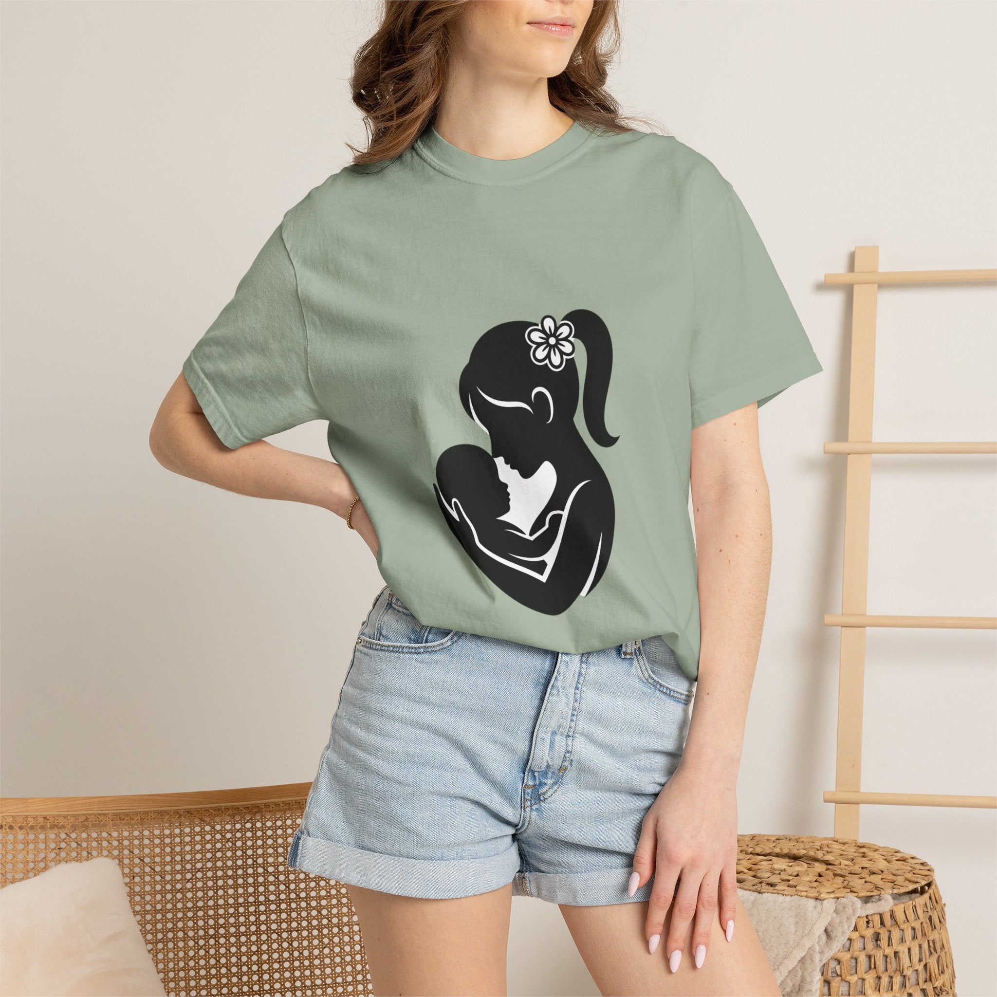 Mom and Baby Silhouette T-Shirt — Nursing & New Mom Gift