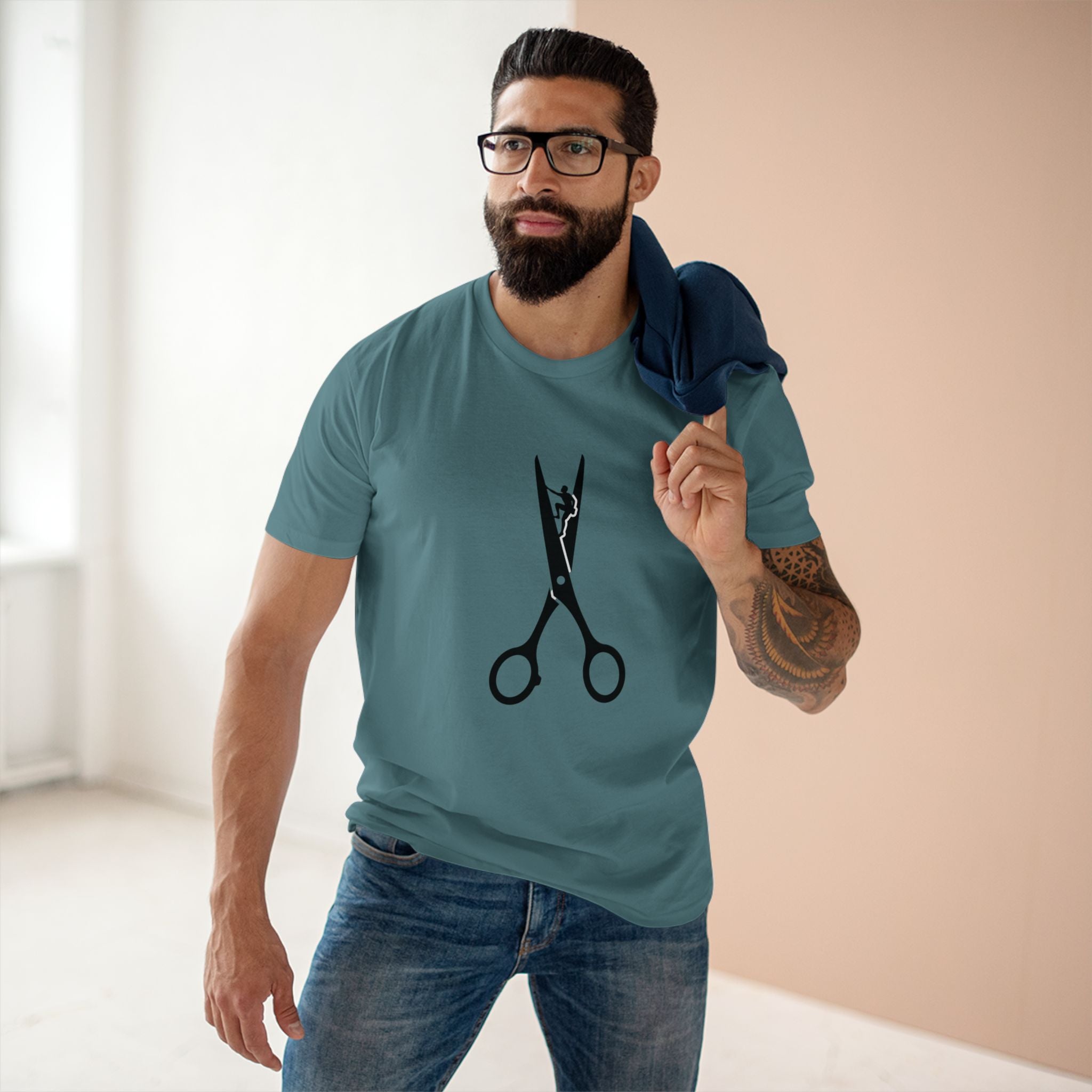 Scissors Graphic Tee — Barber & Stylist Haircut Shirt