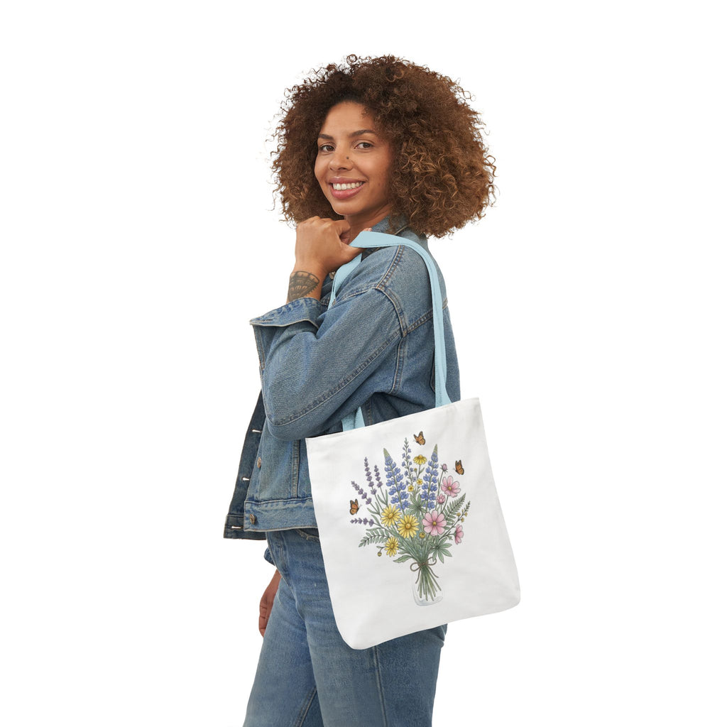 Floral Bouquet Canvas Tote