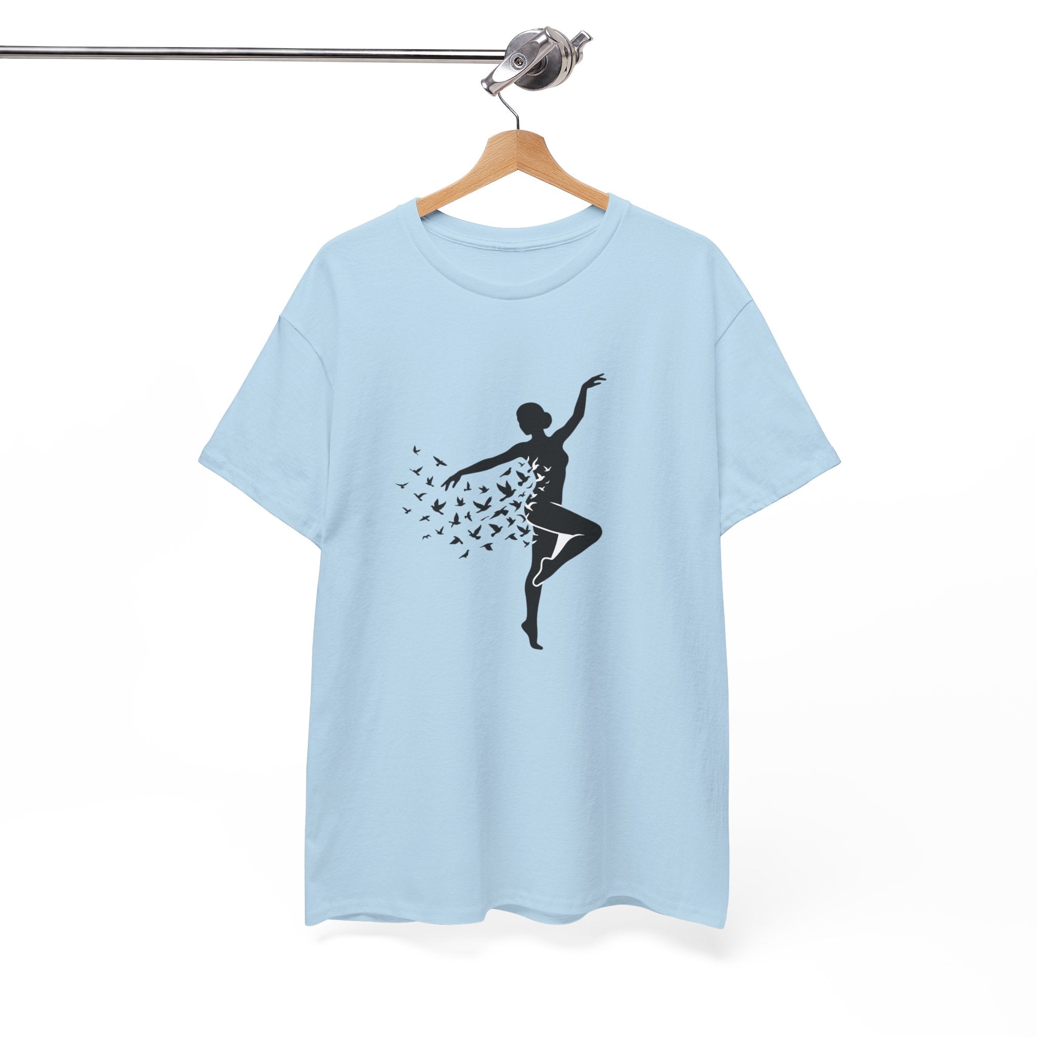 Ballerina Silhouette Tee — Dancer with Butterfly Motif