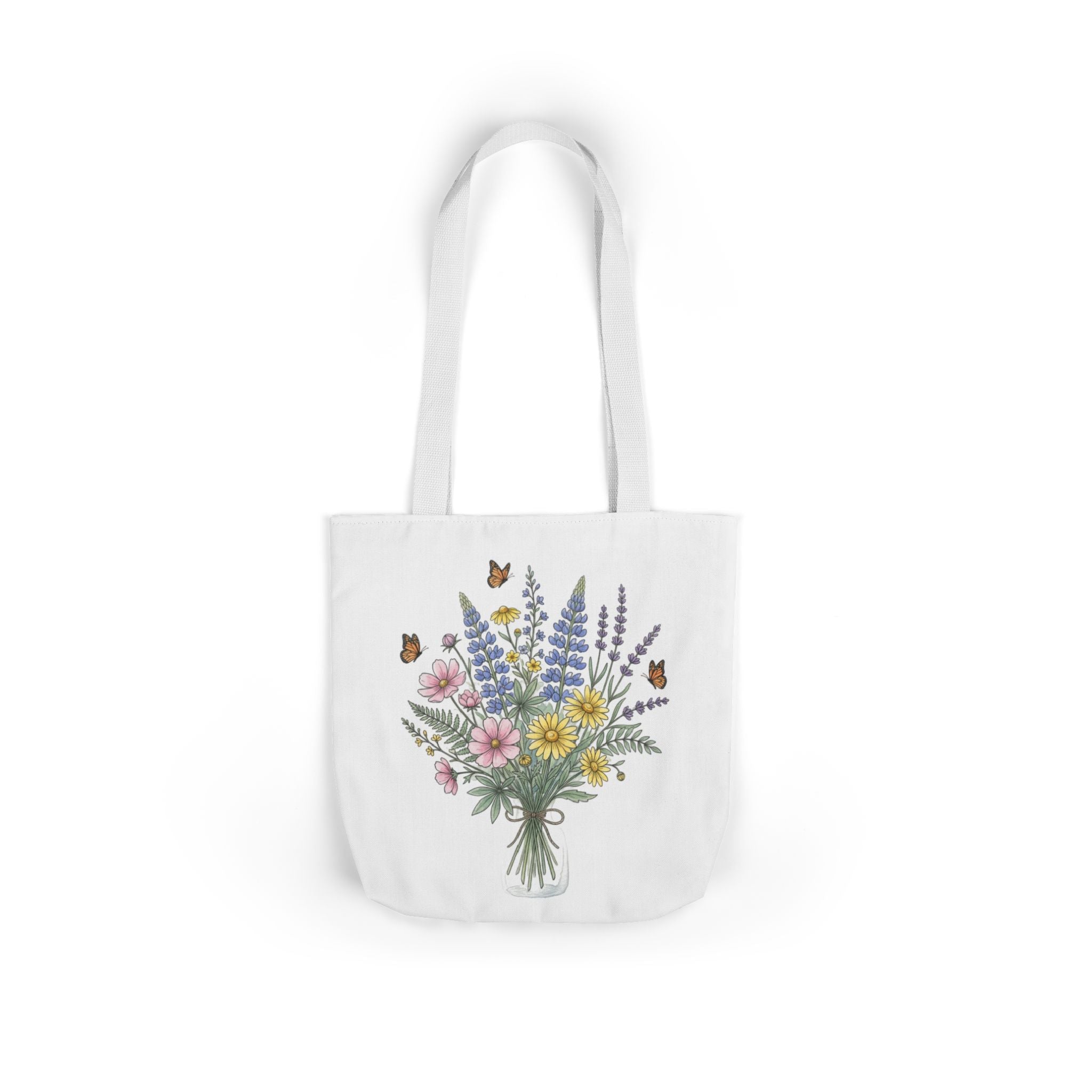 Floral Bouquet Canvas Tote