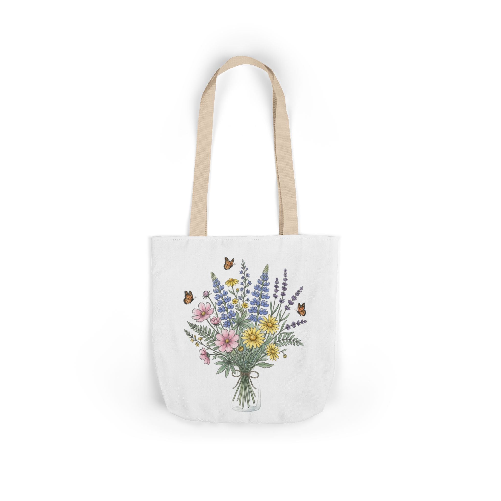 Floral Bouquet Canvas Tote
