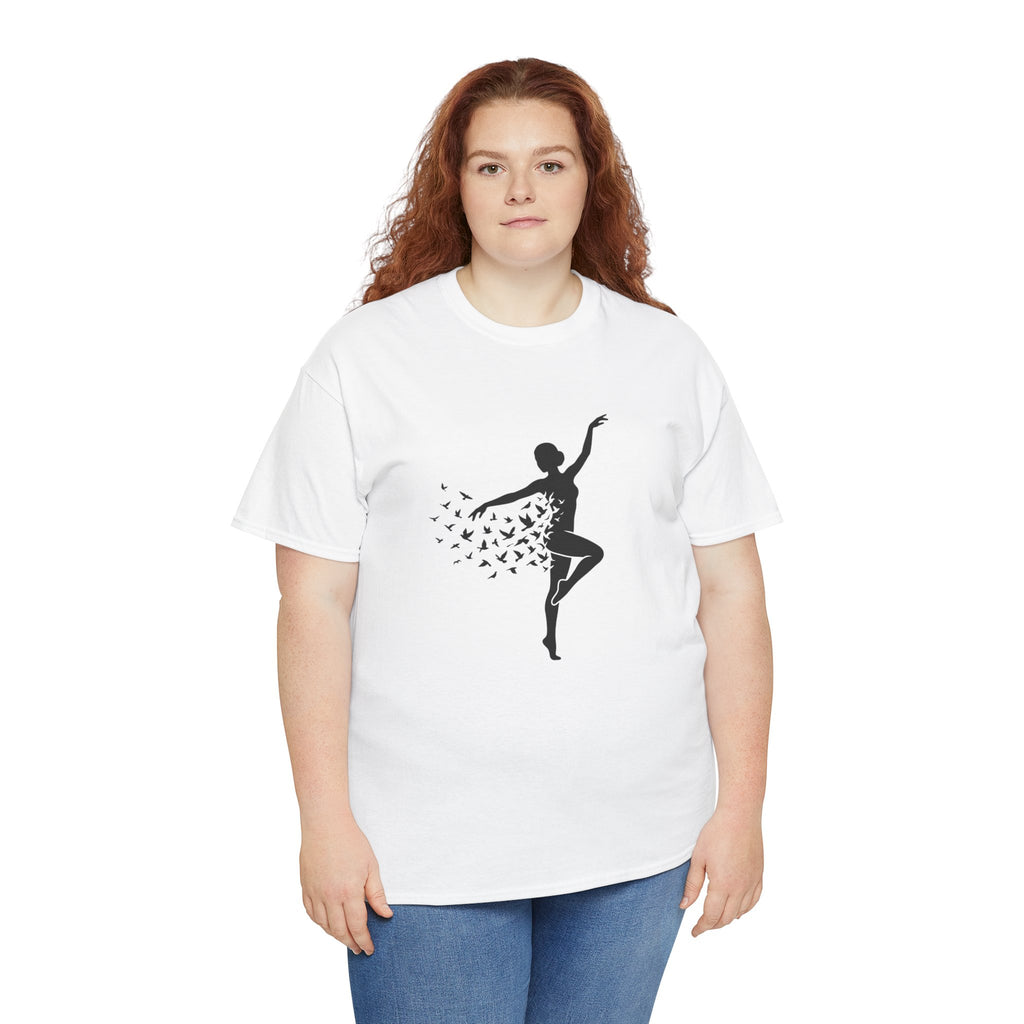 Ballerina Silhouette Tee — Dancer with Butterfly Motif
