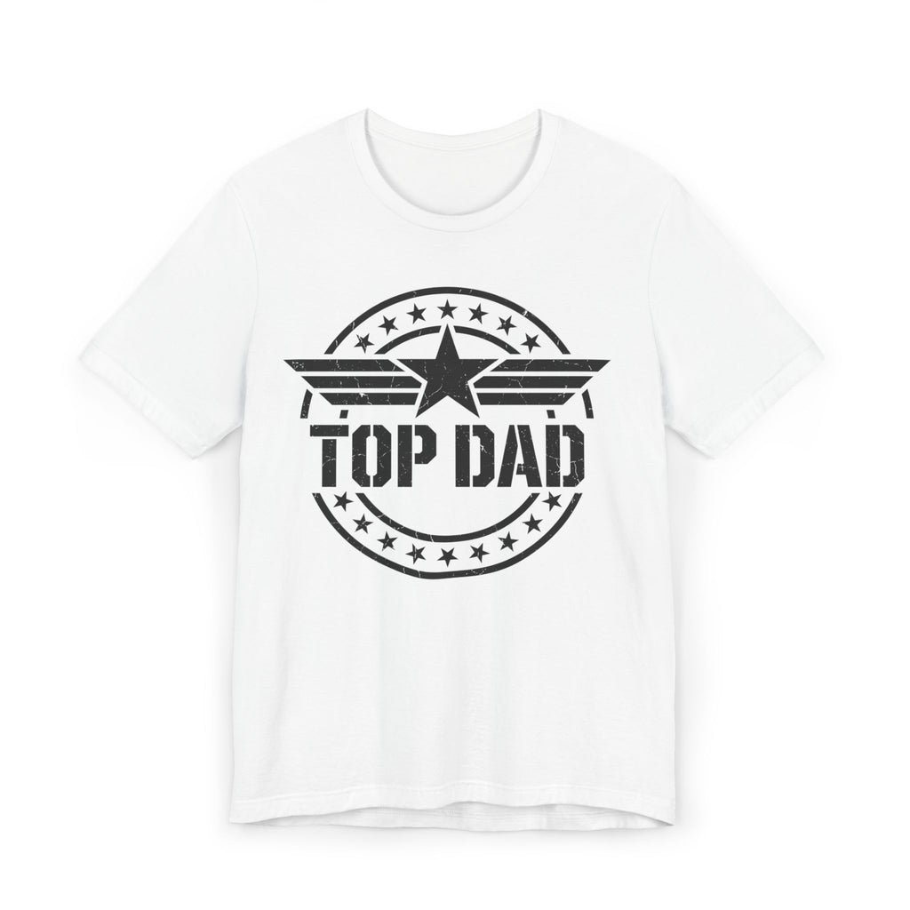 Top Dad Graphic T-Shirt – Father's Day Military Star Design