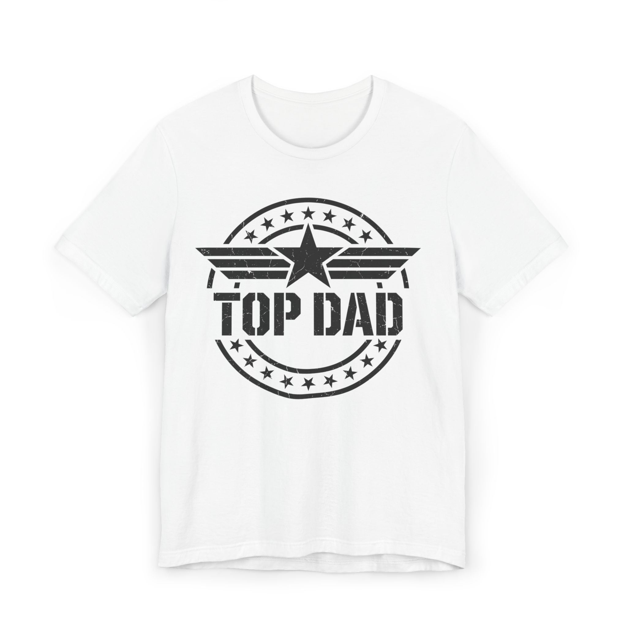 Top Dad Graphic T-Shirt – Father's Day Military Star Design