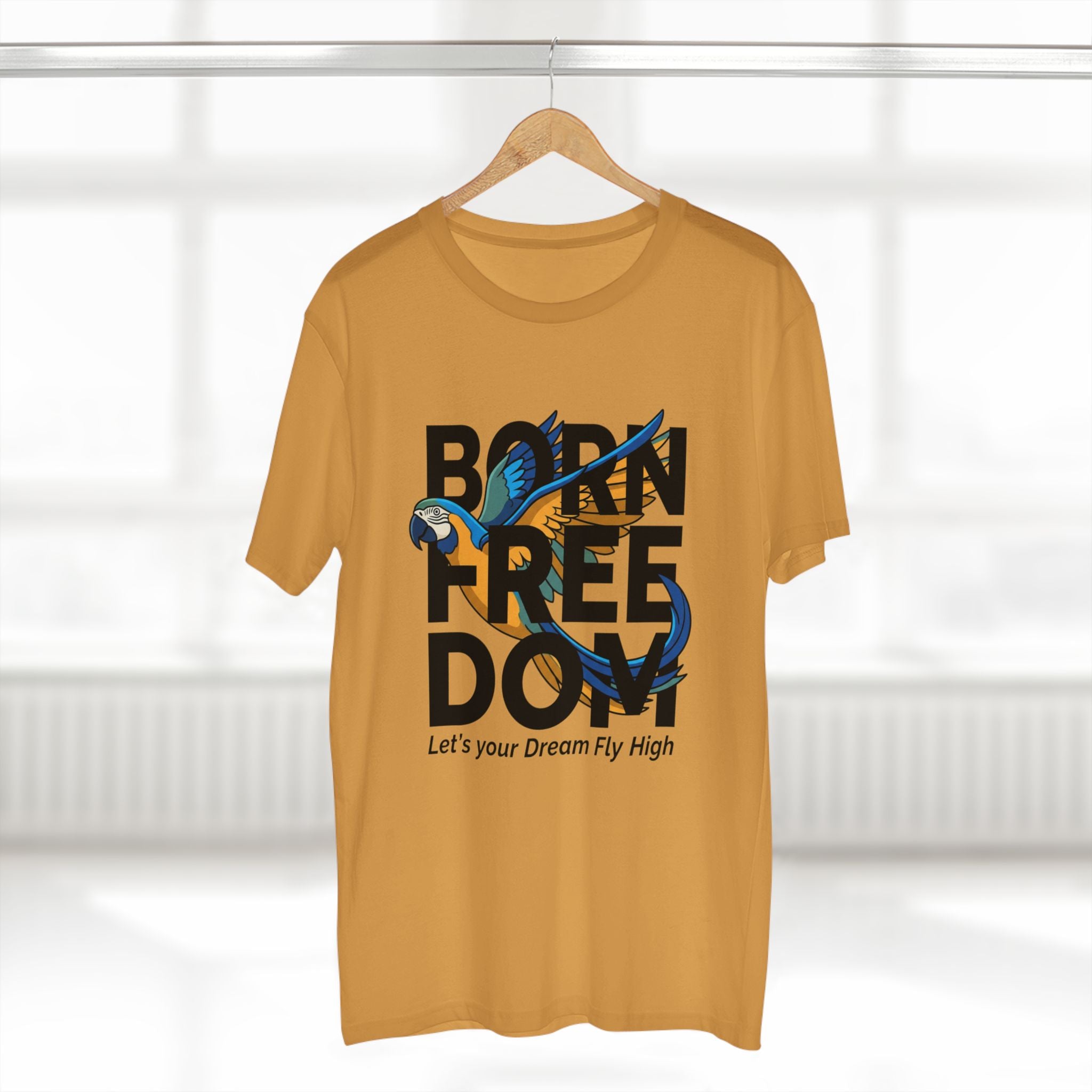 Let's Your Dream Fly High" Parrot Graphic T-Shirt