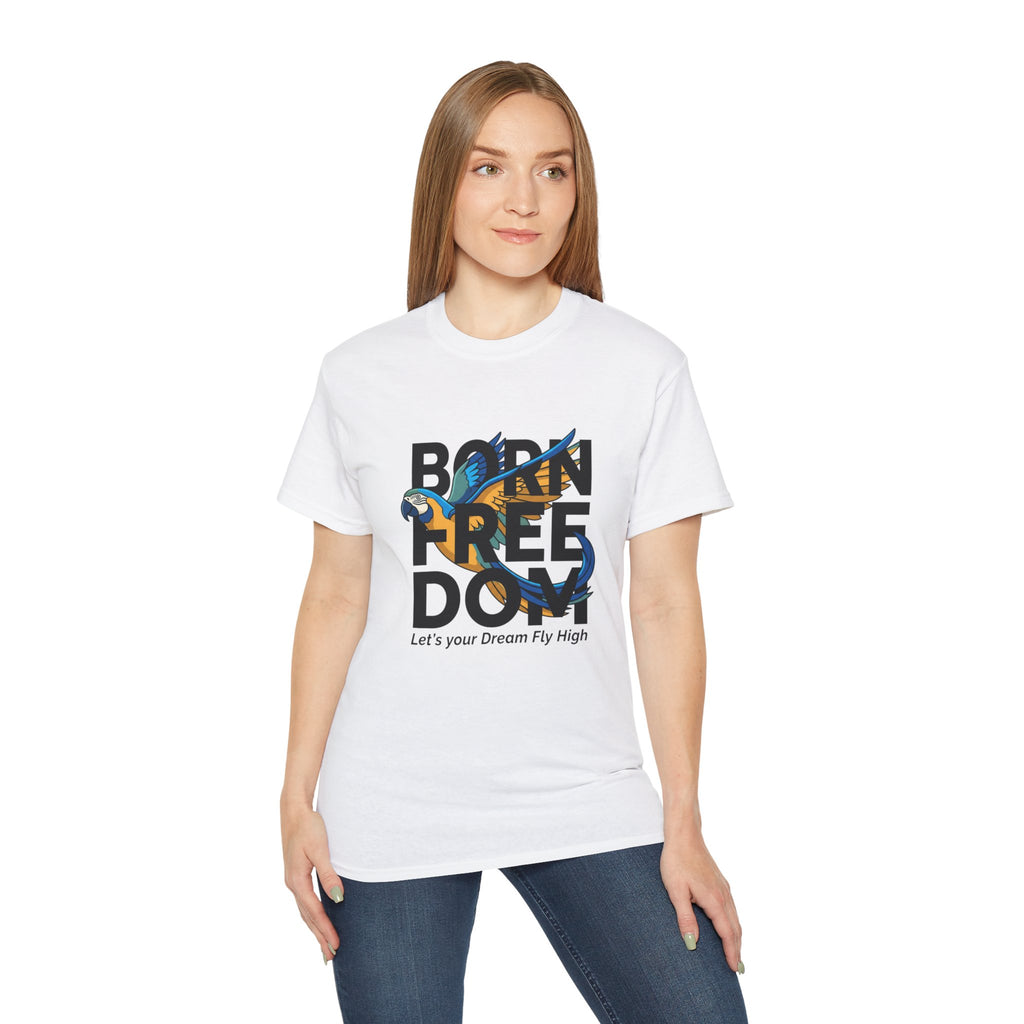 Eagle Graphic "Let’s Your Dream Fly High" Inspirational Tee
