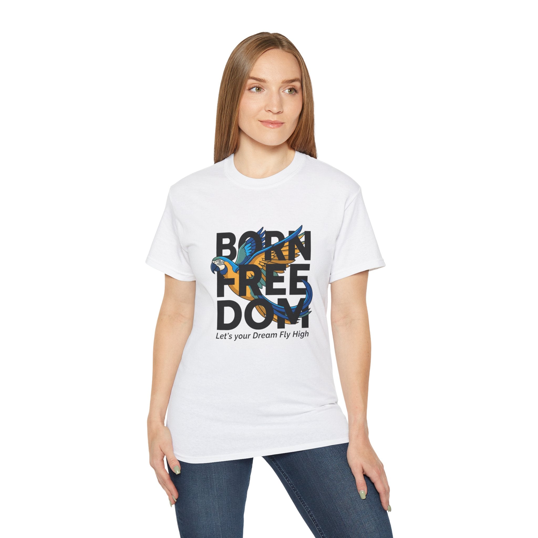 Eagle Graphic "Let’s Your Dream Fly High" Inspirational Tee