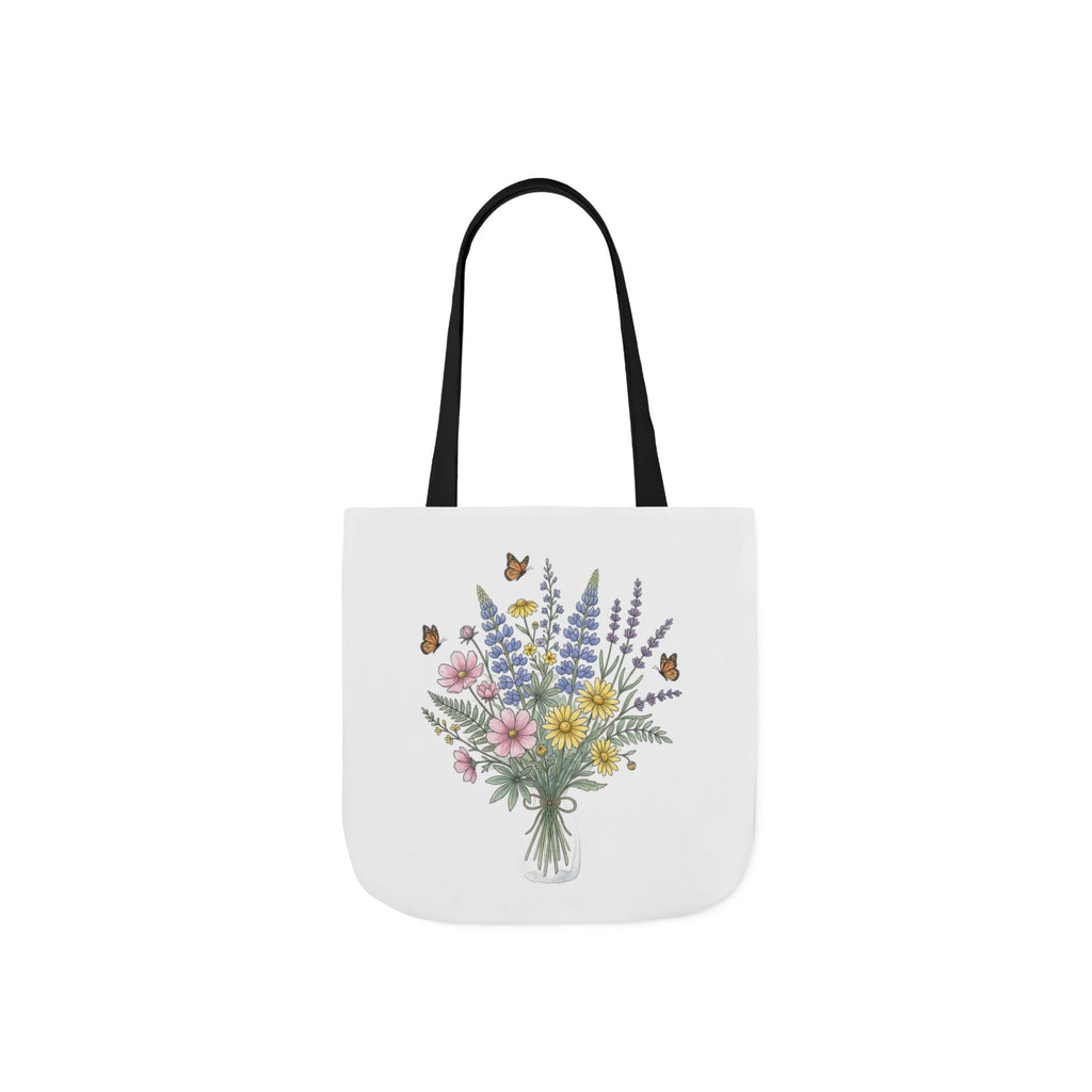 Floral Bouquet Canvas Tote