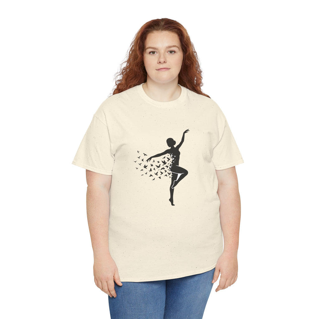 Ballerina Silhouette Tee — Dancer with Butterfly Motif