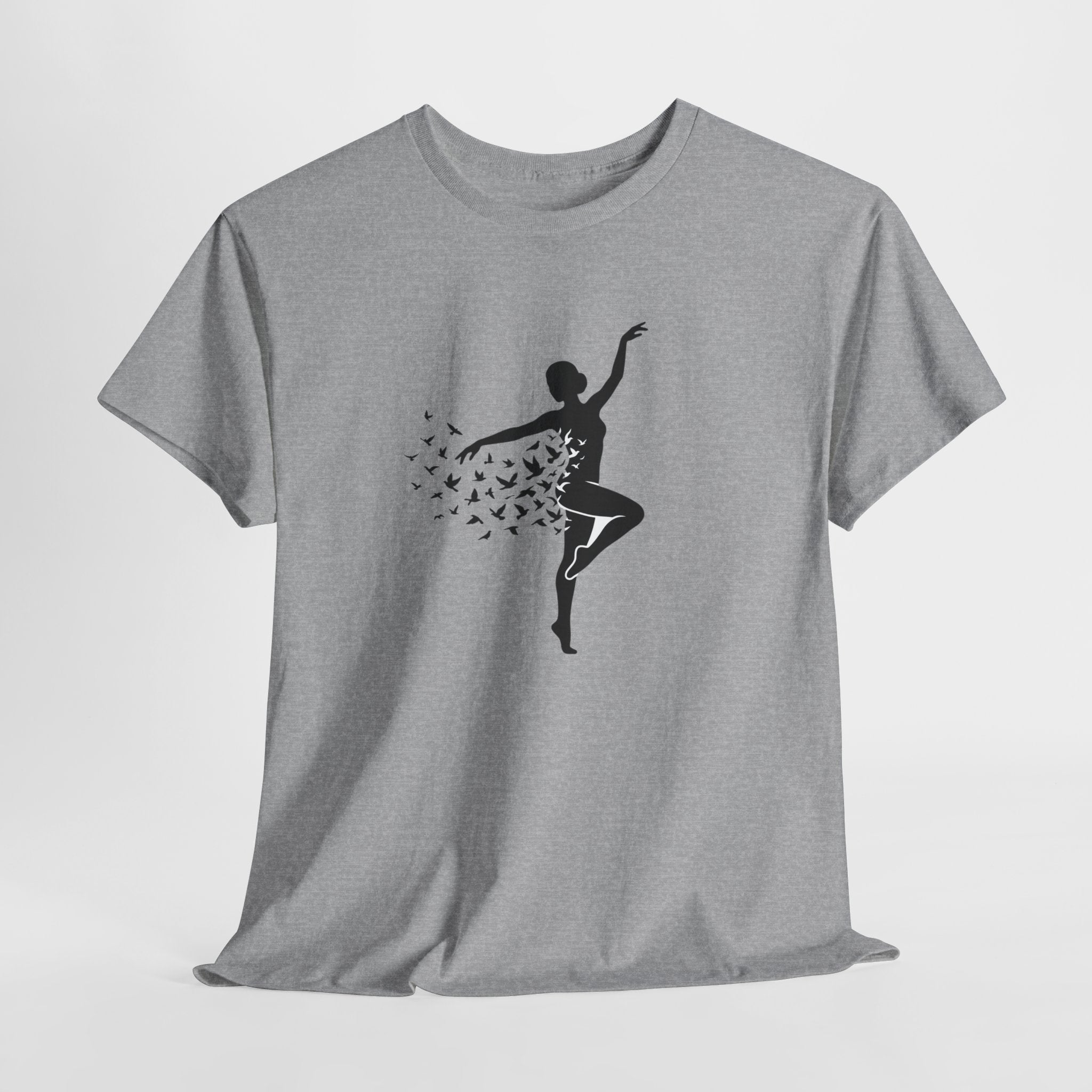 Ballerina Silhouette Tee — Dancer with Butterfly Motif