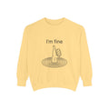 "I'm Fine" Thumbs-Up Sweatshirt — Funny Sarcastic Graphic Crewneck
