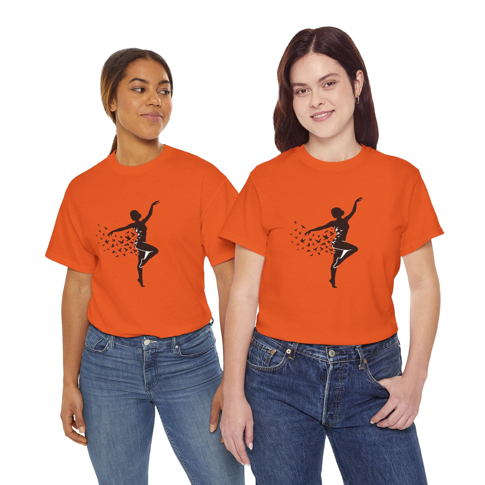 Ballerina Silhouette Tee — Dancer with Butterfly Motif
