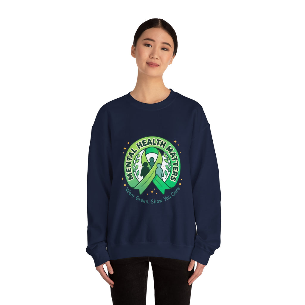 Mental Health Matters Sweatshirt | Trage grüne Schleife zur Sensibilisierung, Selbstfürsorge