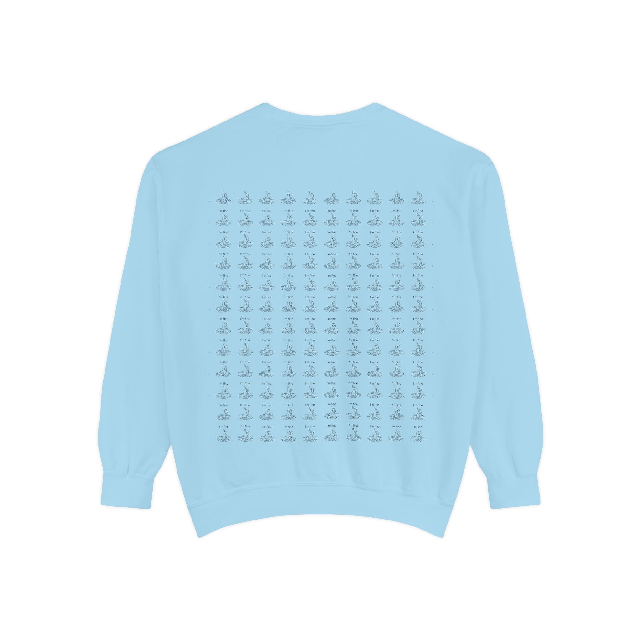 "I'm Fine" Thumbs-Up Sweatshirt — Funny Sarcastic Graphic Crewneck