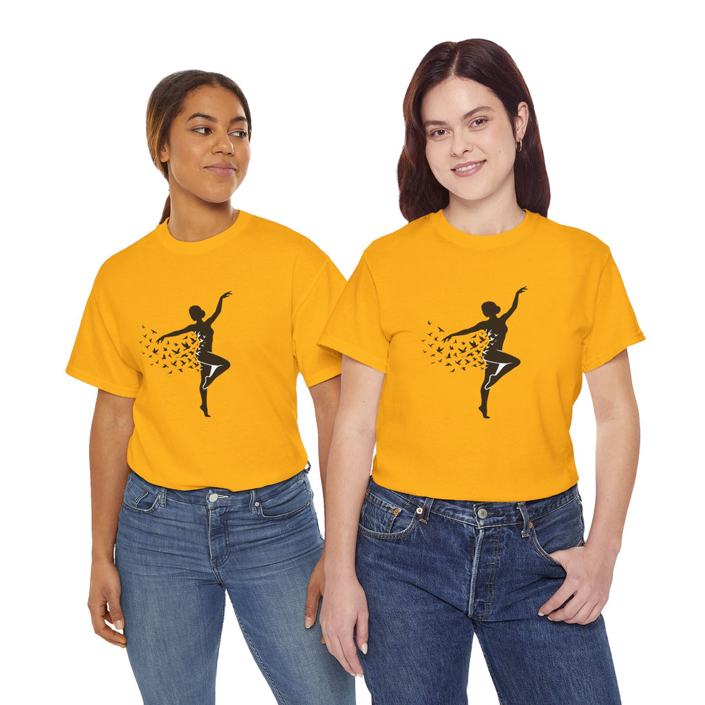 Ballerina Silhouette Tee — Dancer with Butterfly Motif