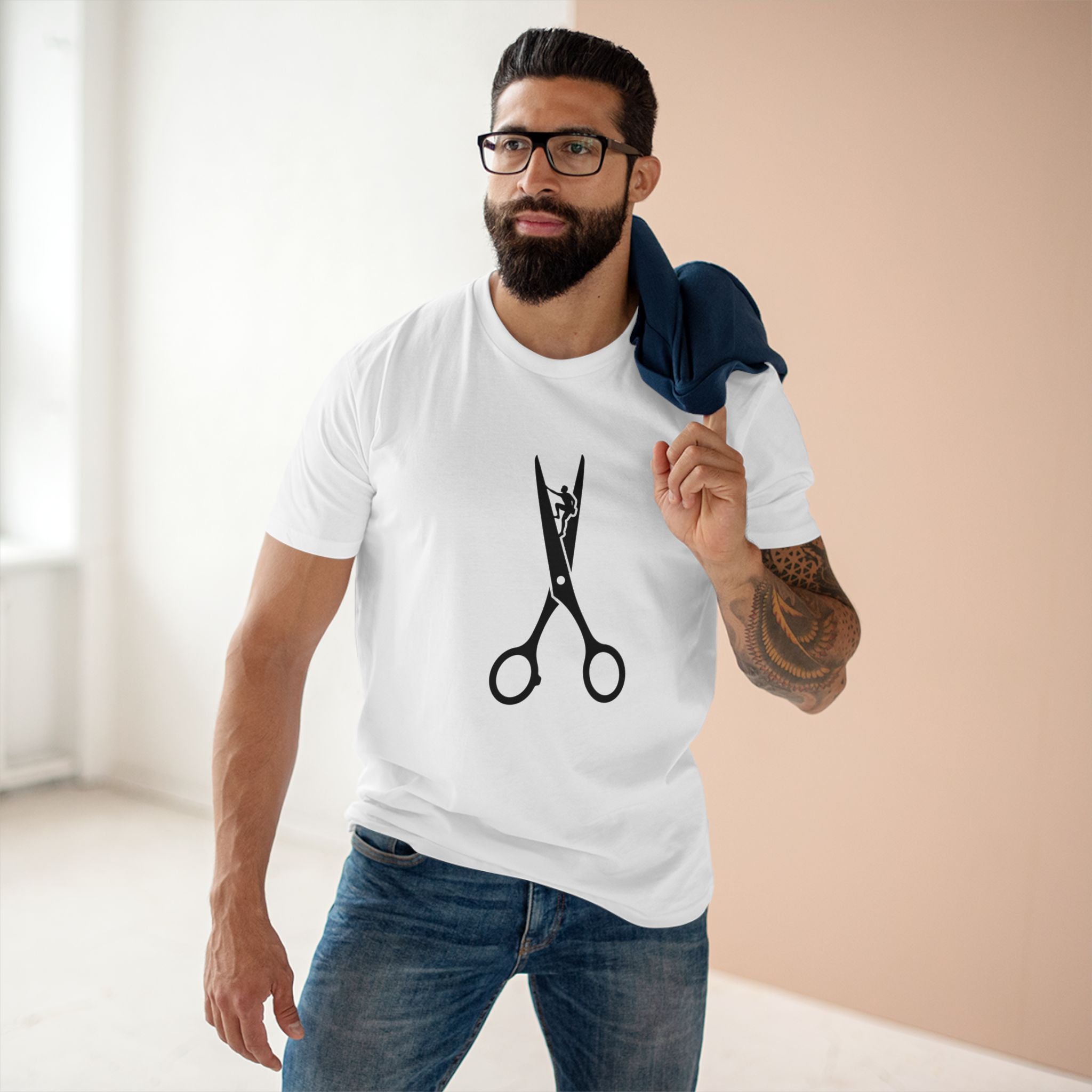 Scissors Graphic Tee — Barber & Stylist Haircut Shirt